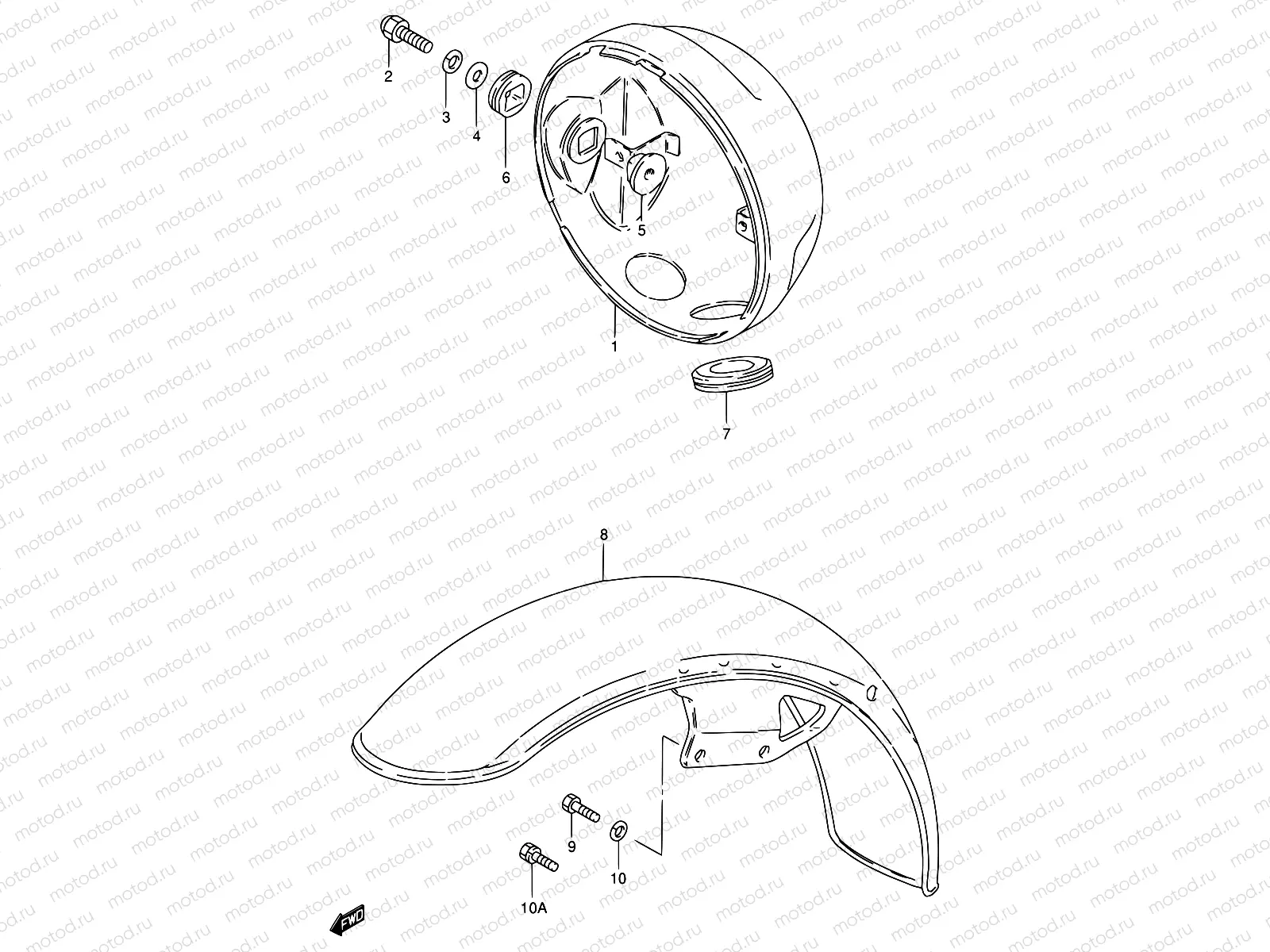41 - FRONT FENDER - HEADLAMP HOUSING