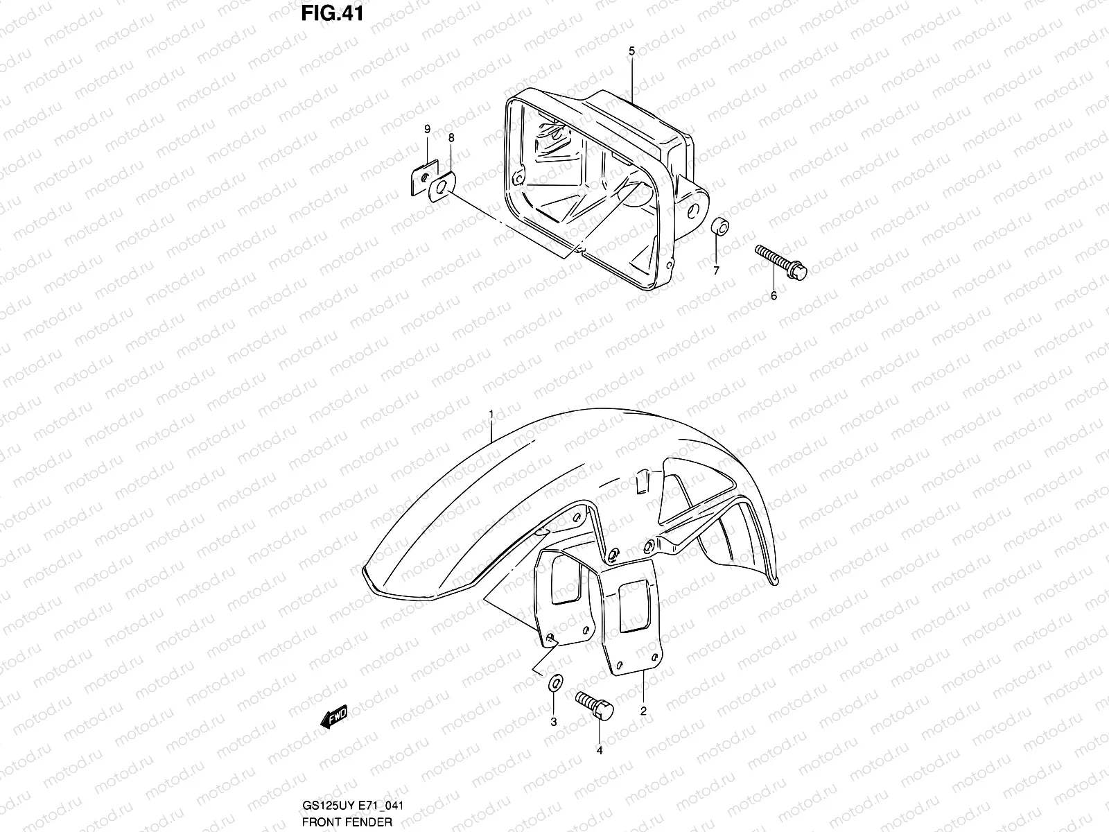 41 - FRONT FENDER - HEADLAMP HOUSING