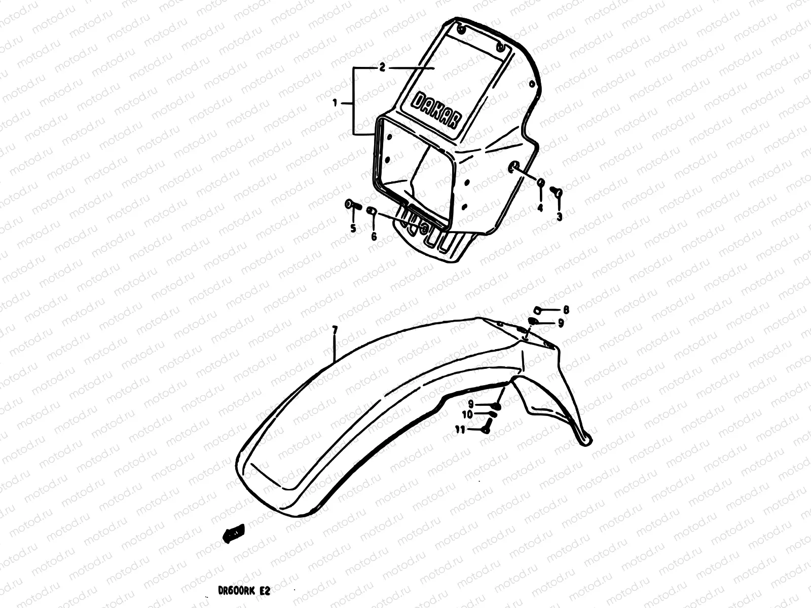 41 - FRONT FENDER (MODEL G)