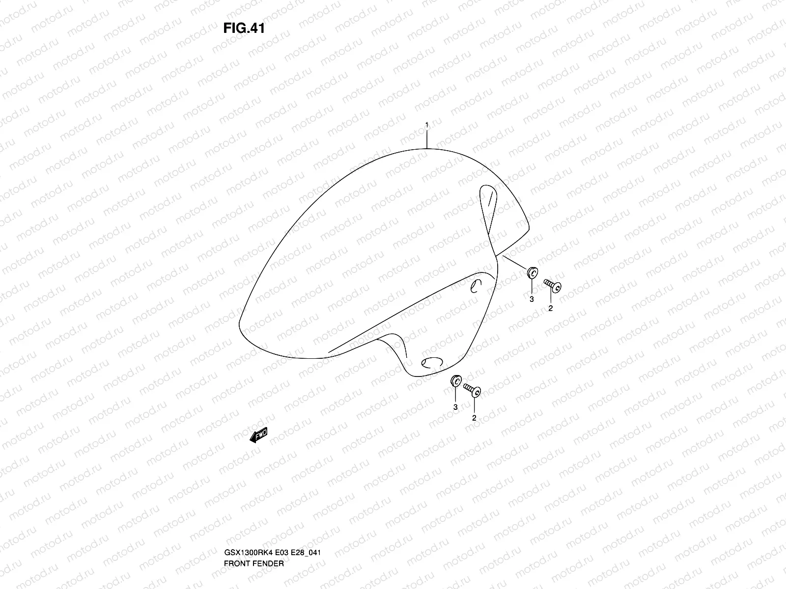 41 - FRONT FENDER (MODEL K4)