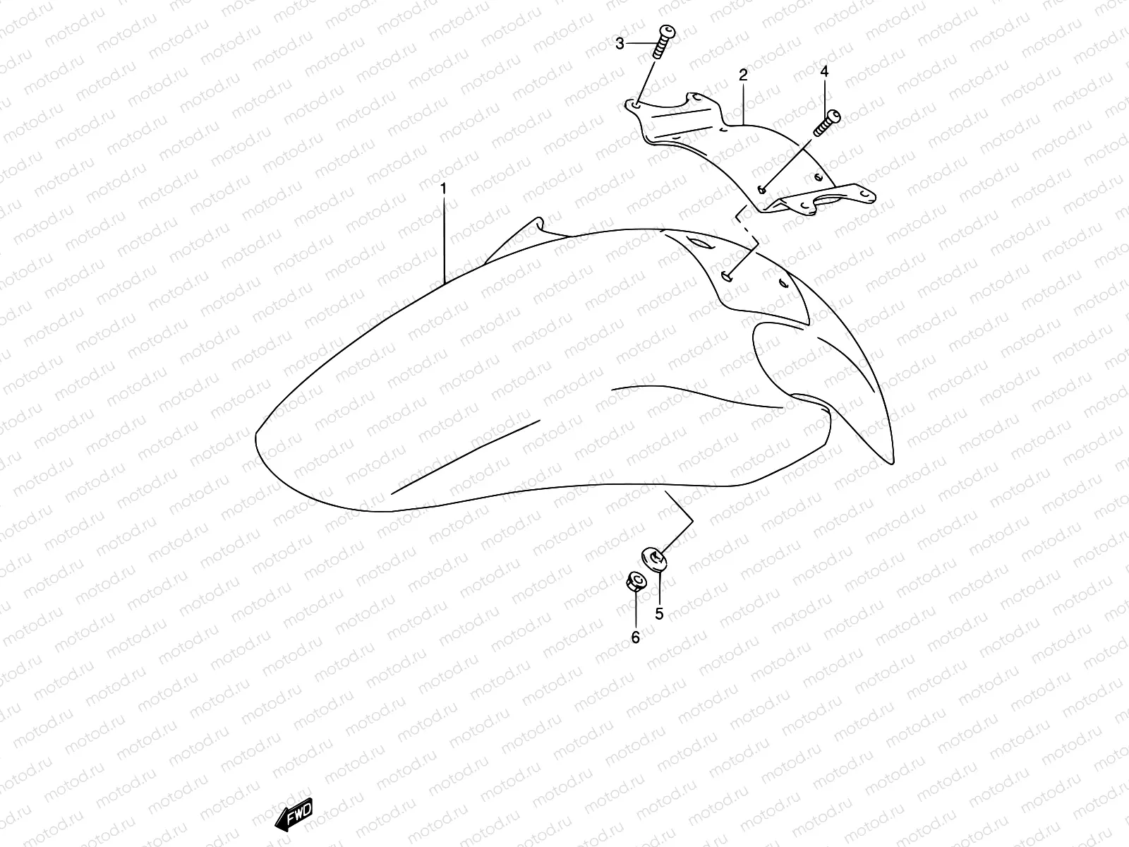 41 - FRONT FENDER (MODEL P/R)