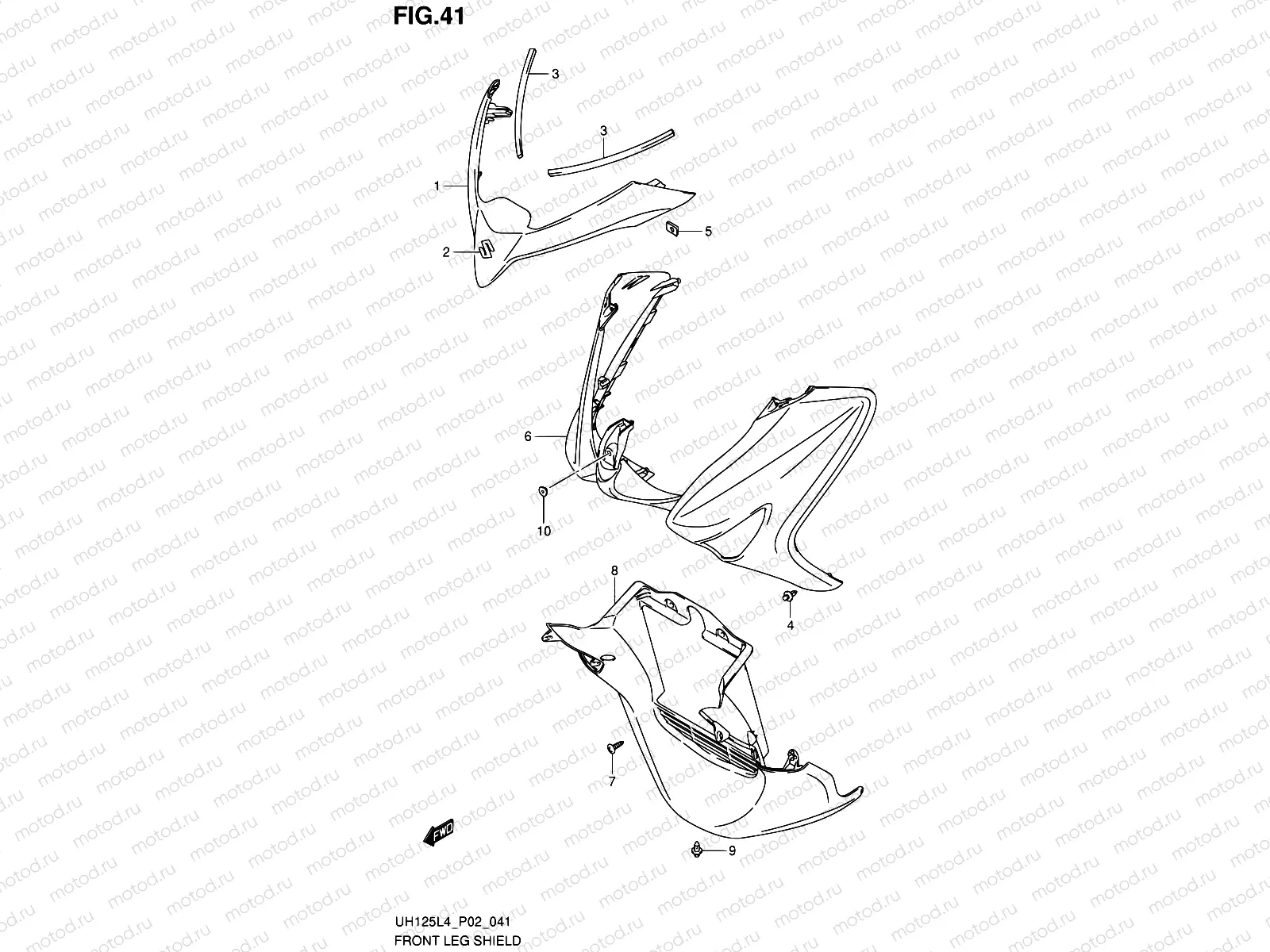 41 - FRONT LEG SHIELD