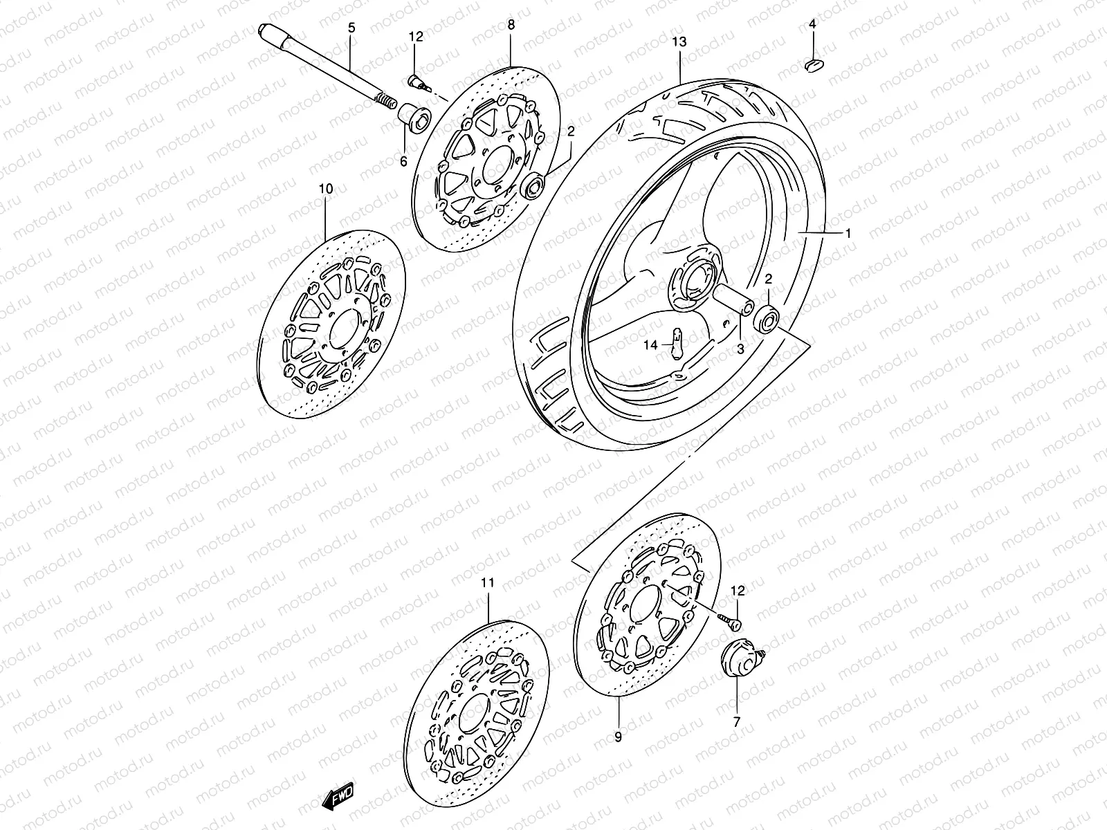 41 - FRONT WHEEL