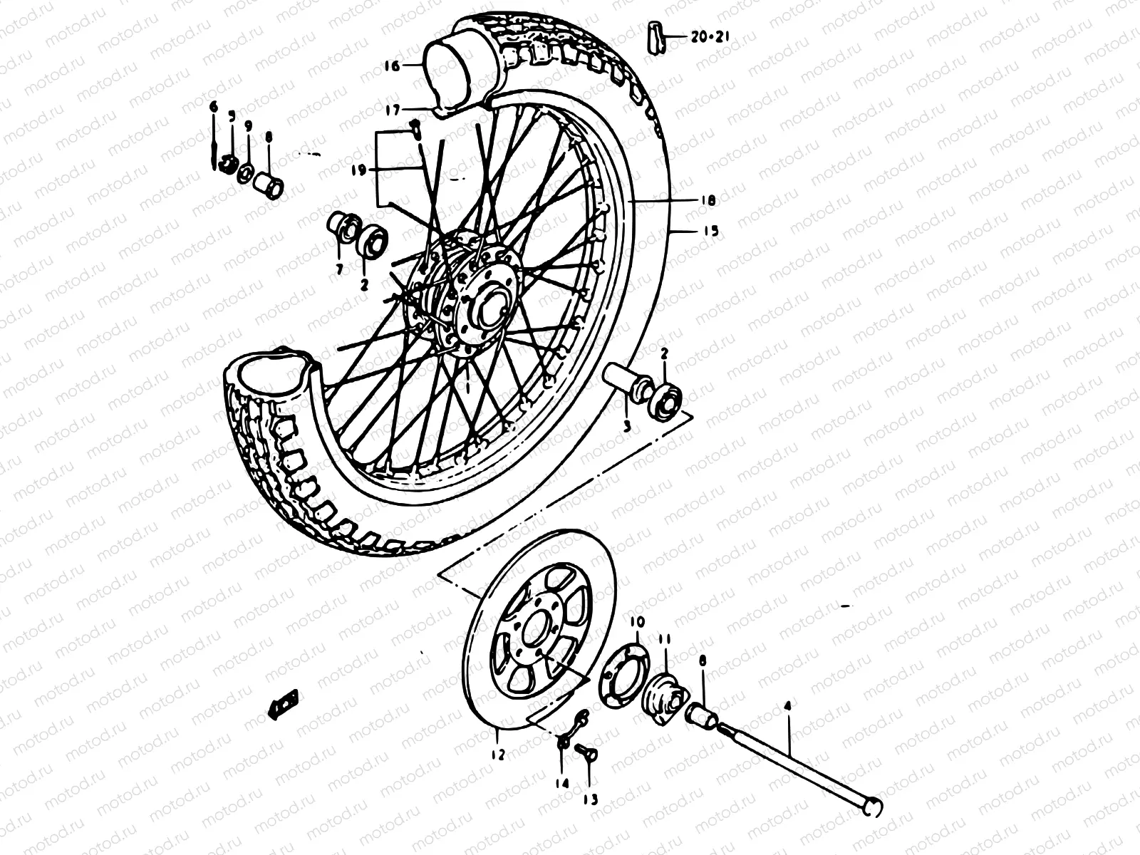 41 - FRONT WHEEL (GS1000C, N)
