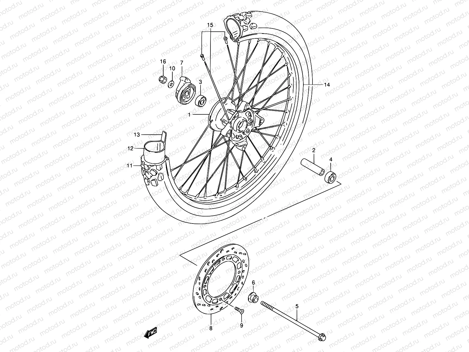 41 - FRONT WHEEL (MODEL K1)