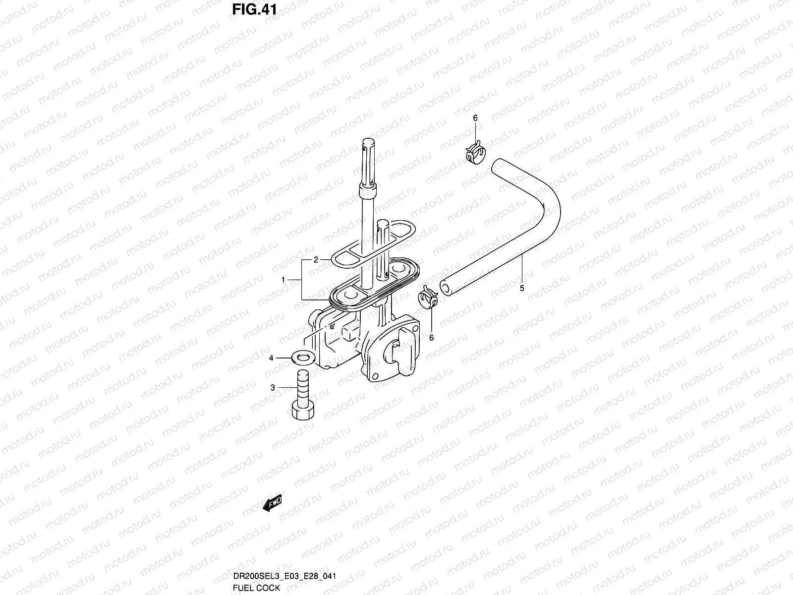 41 - FUEL COCK (DR200SEL3 E28)