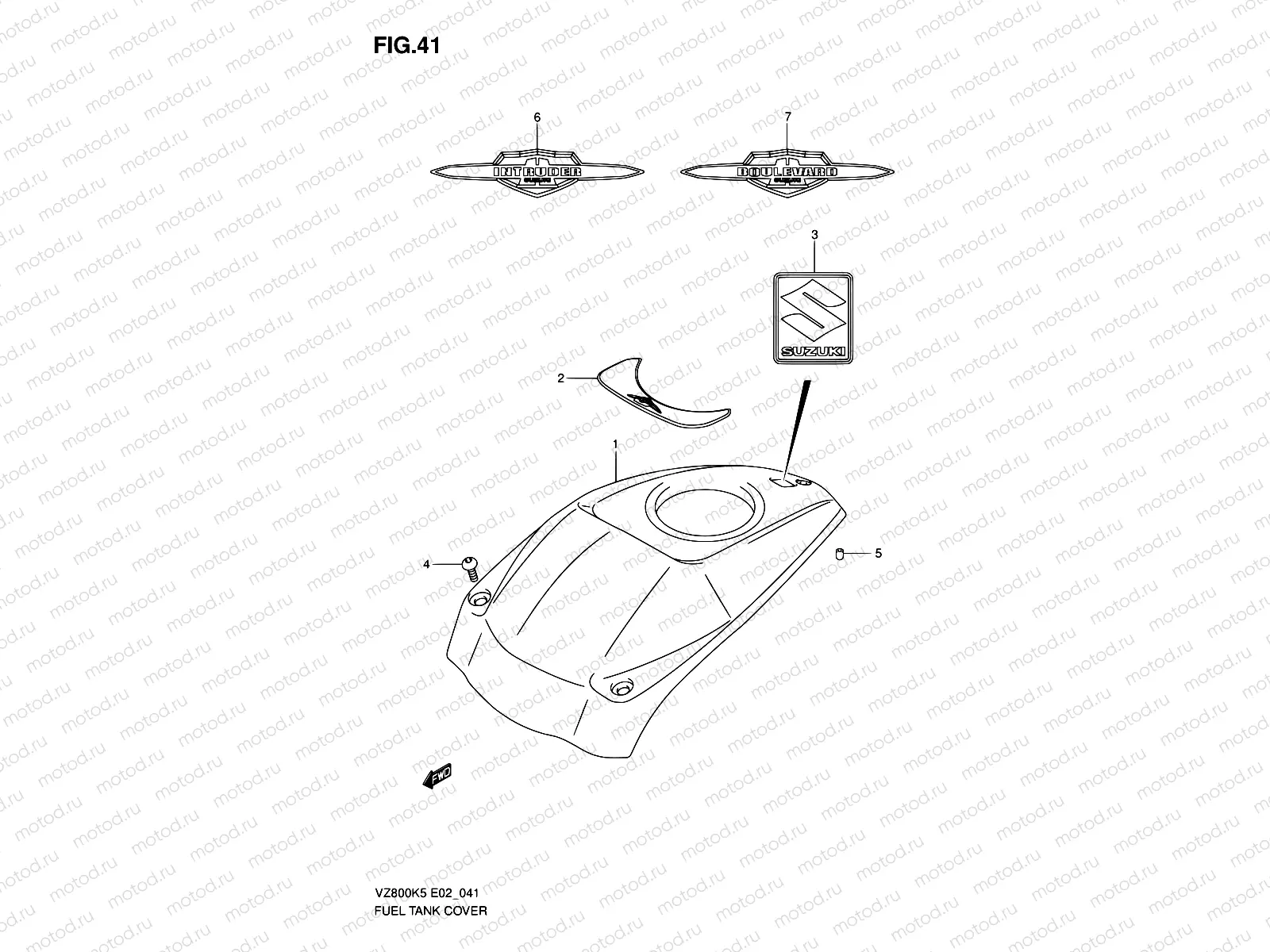 41 - FUEL TANK COVER