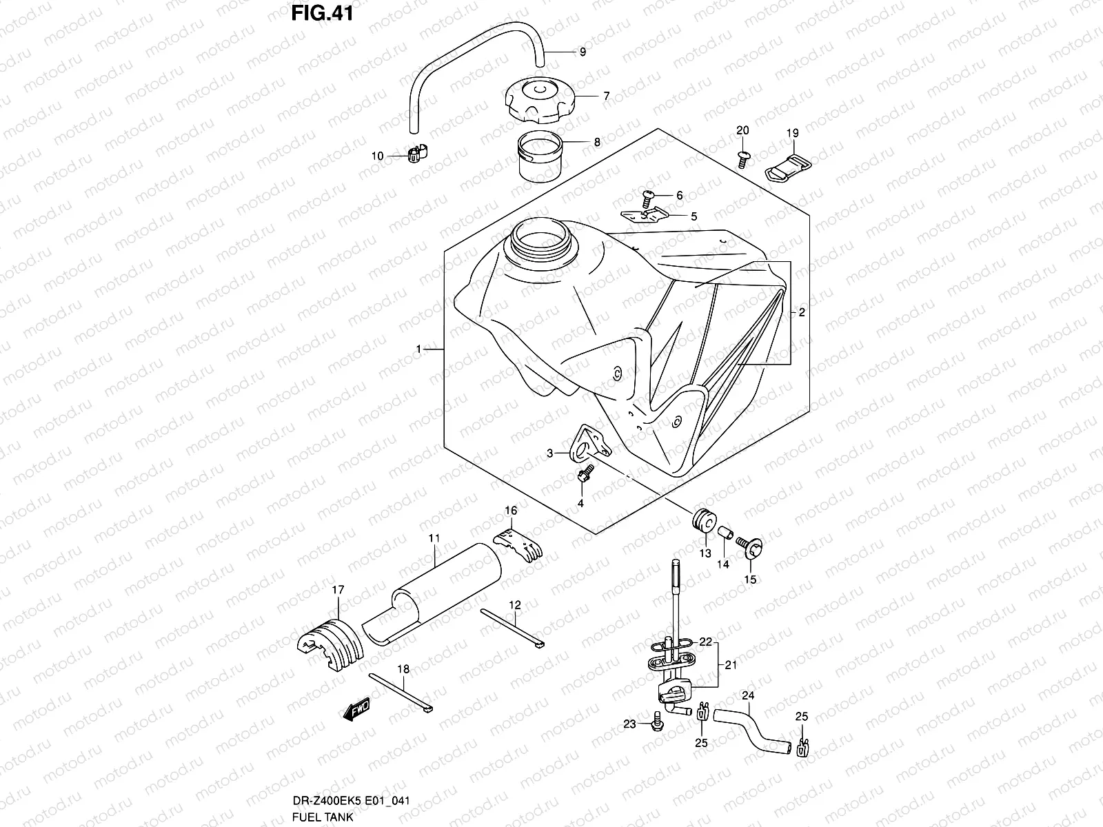41 - FUEL TANK (MODEL K5)
