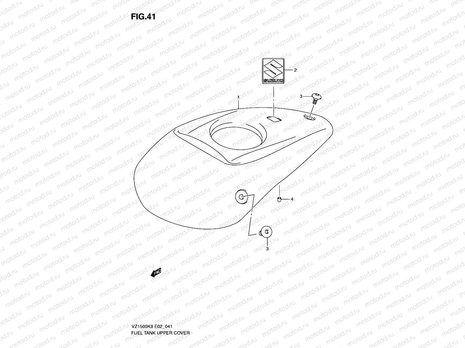 41 - FUEL TANK UPPER COVER