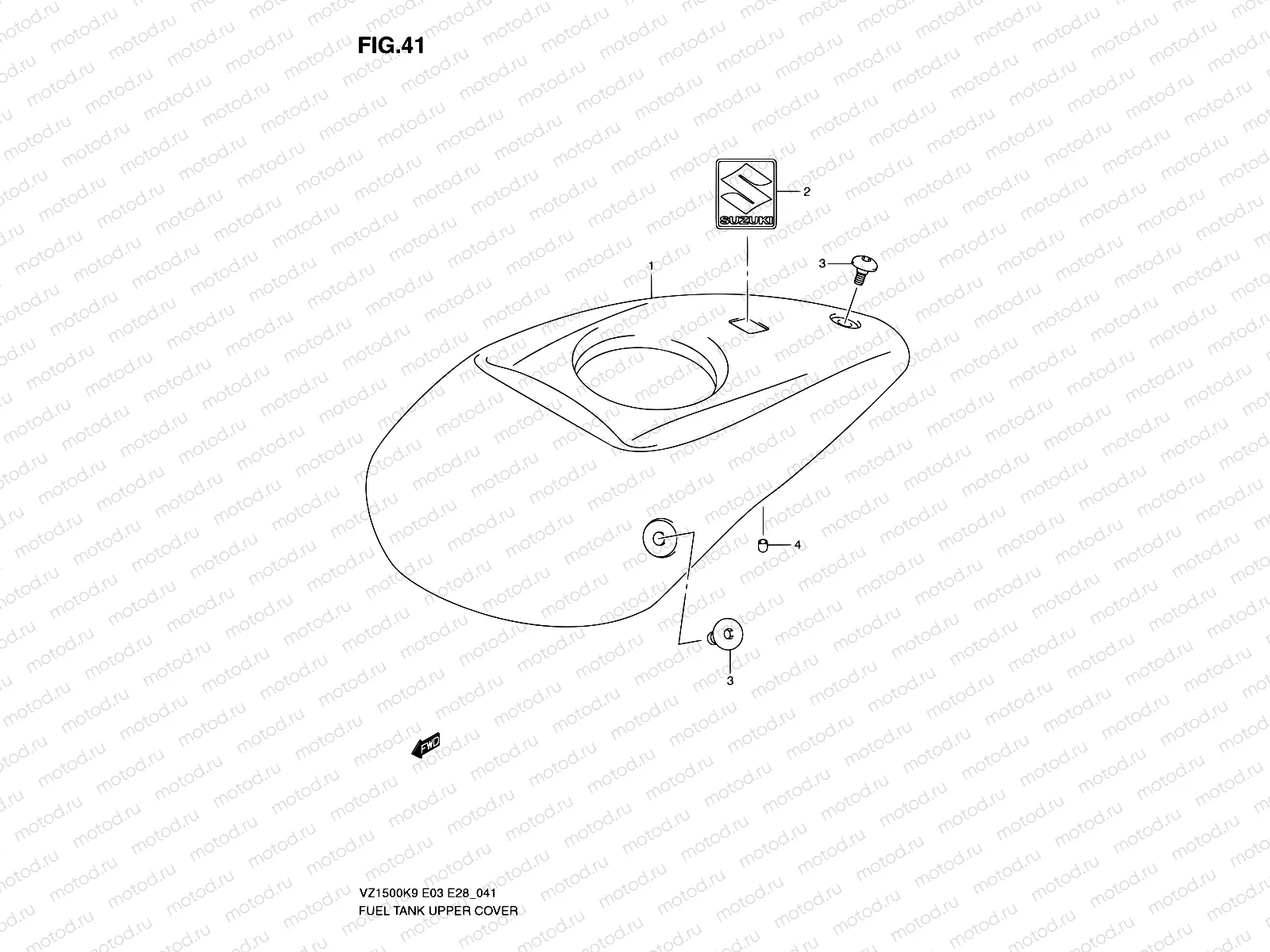 41 - FUEL TANK UPPER COVER