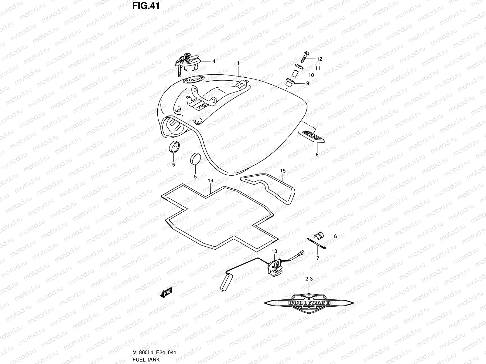 41 - FUEL TANK (VL800L4 E24)
