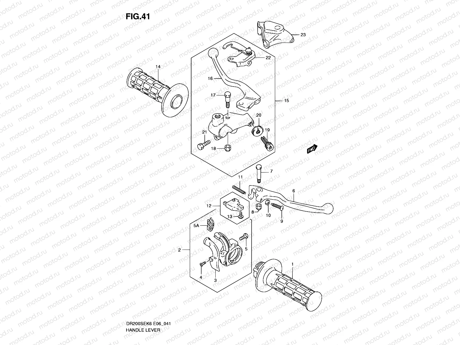 41 - HANDLE LEVER (MODEL K6/K7/K8/K9 E24)
