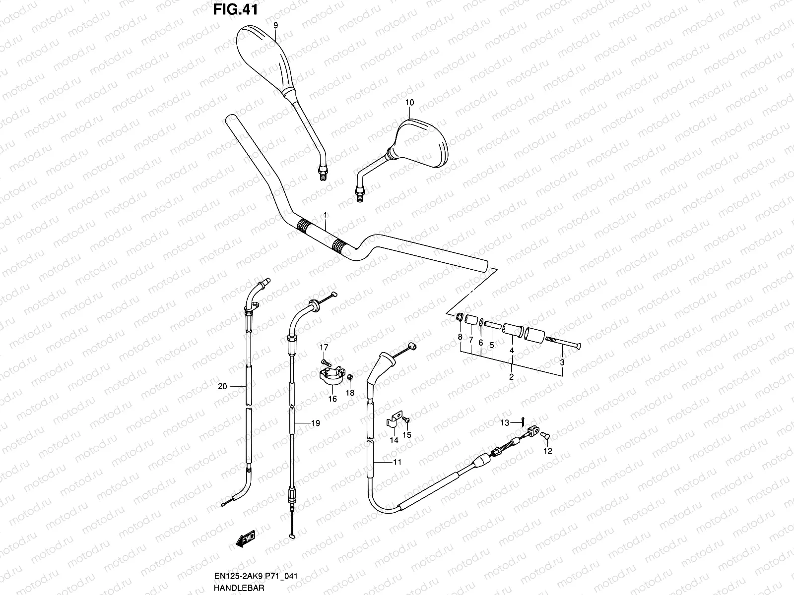 41 - HANDLEBAR (EN125-2A)