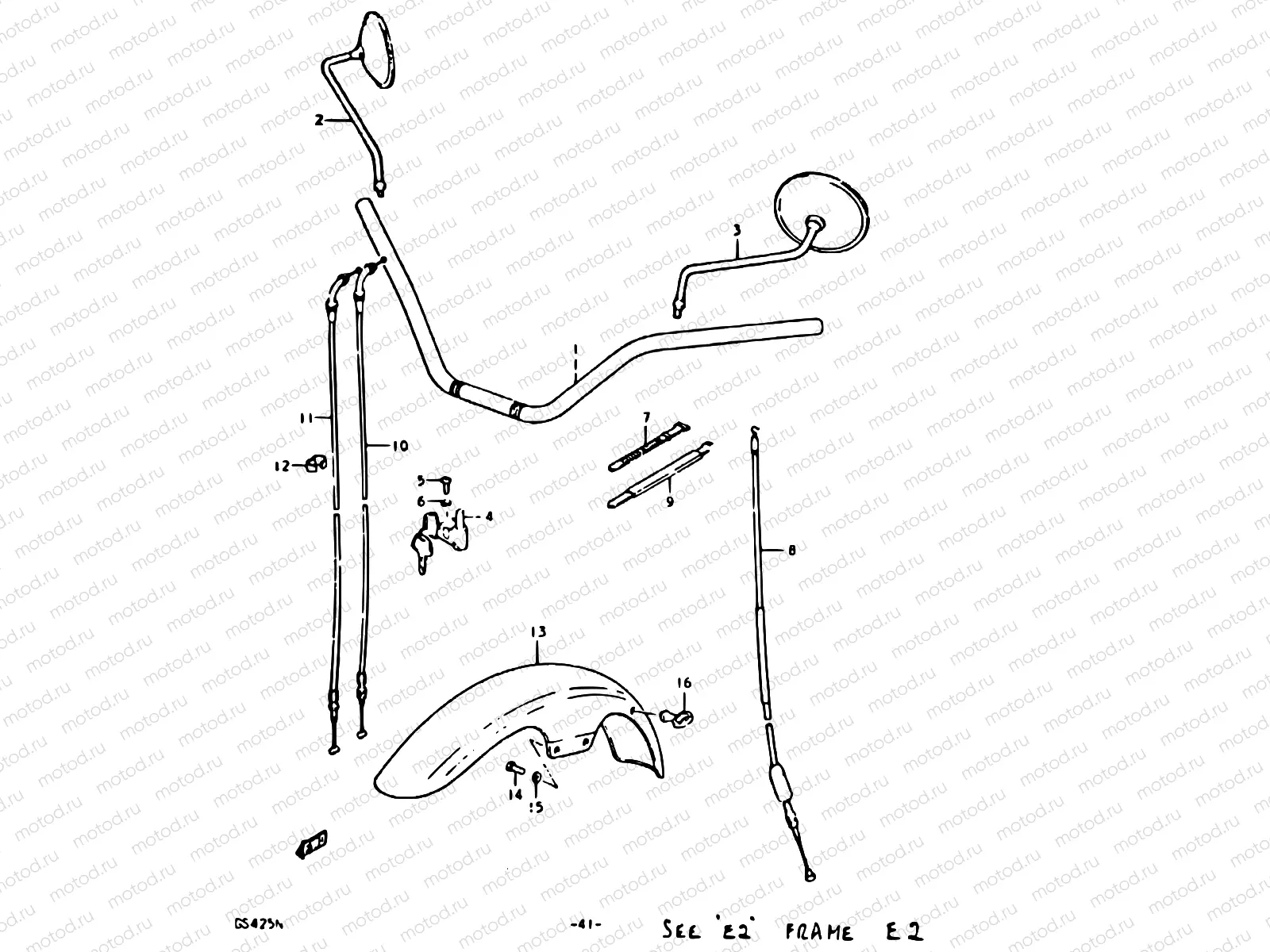 41 - HANDLEBAR - FRONT FENDER