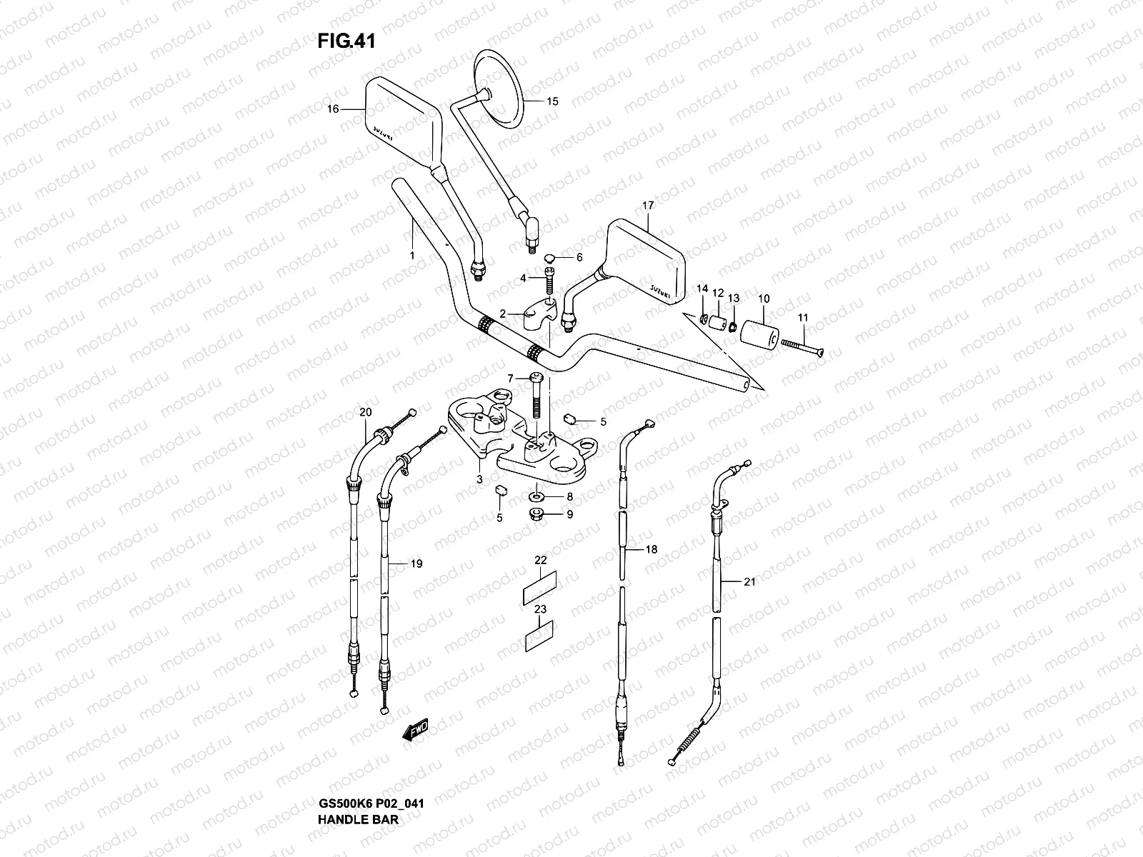 41 - HANDLEBAR (MODEL K3)