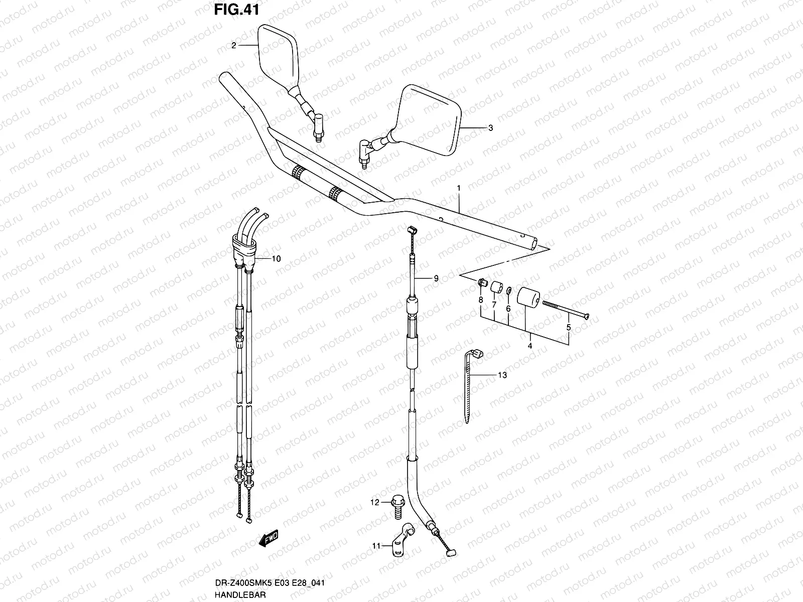 41 - HANDLEBAR (MODEL K5/K6)