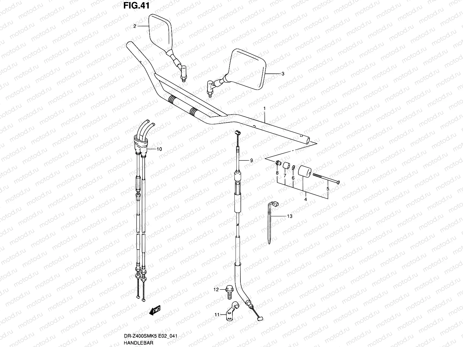 41 - HANDLEBAR (MODEL K5/K6)