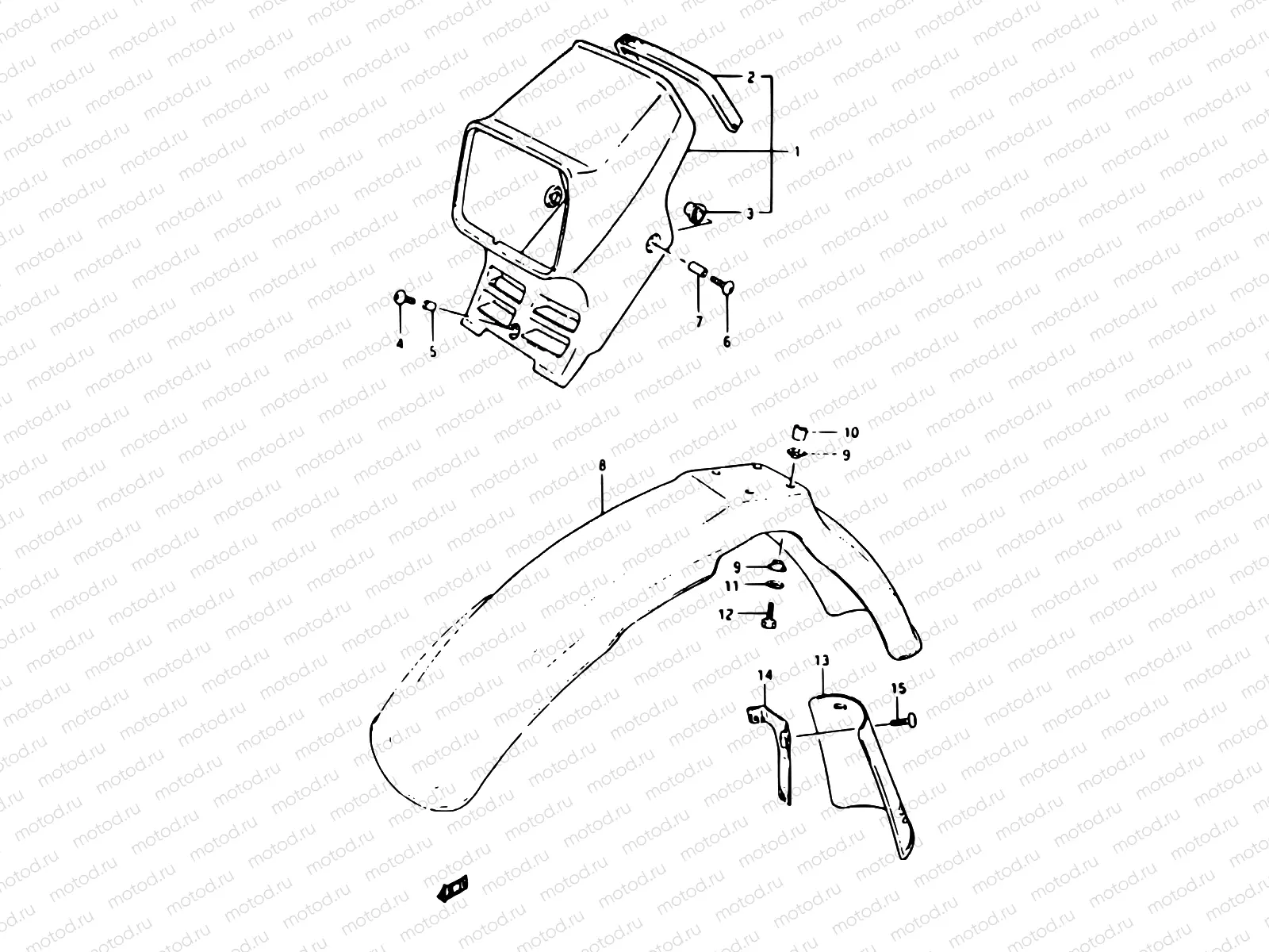 41 - HEADLAMP COVER - FRONT FENDER