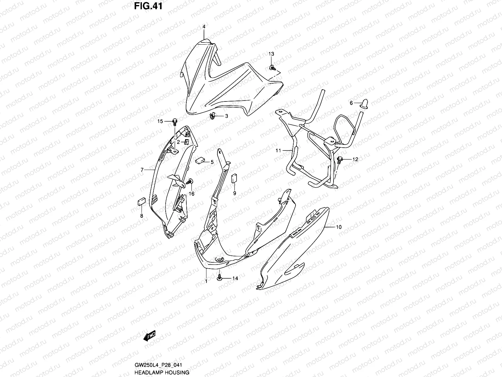 41 - HEADLAMP HOUSING