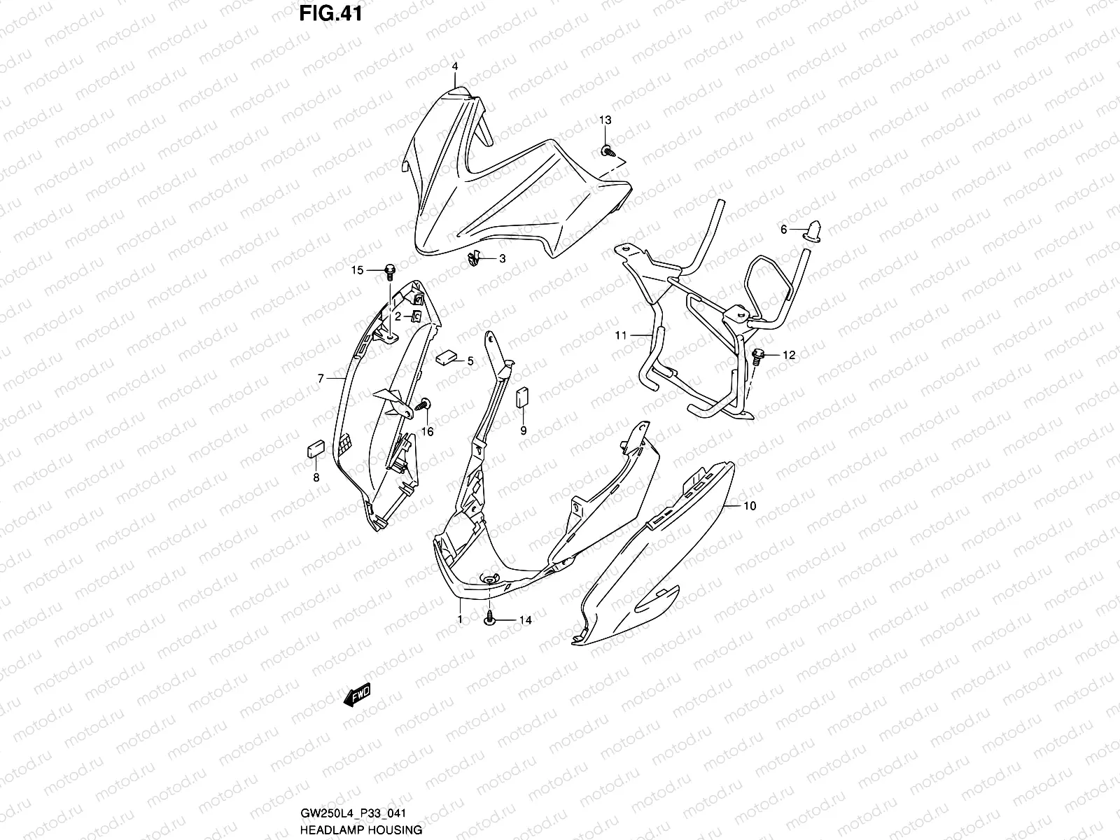 41 - HEADLAMP HOUSING