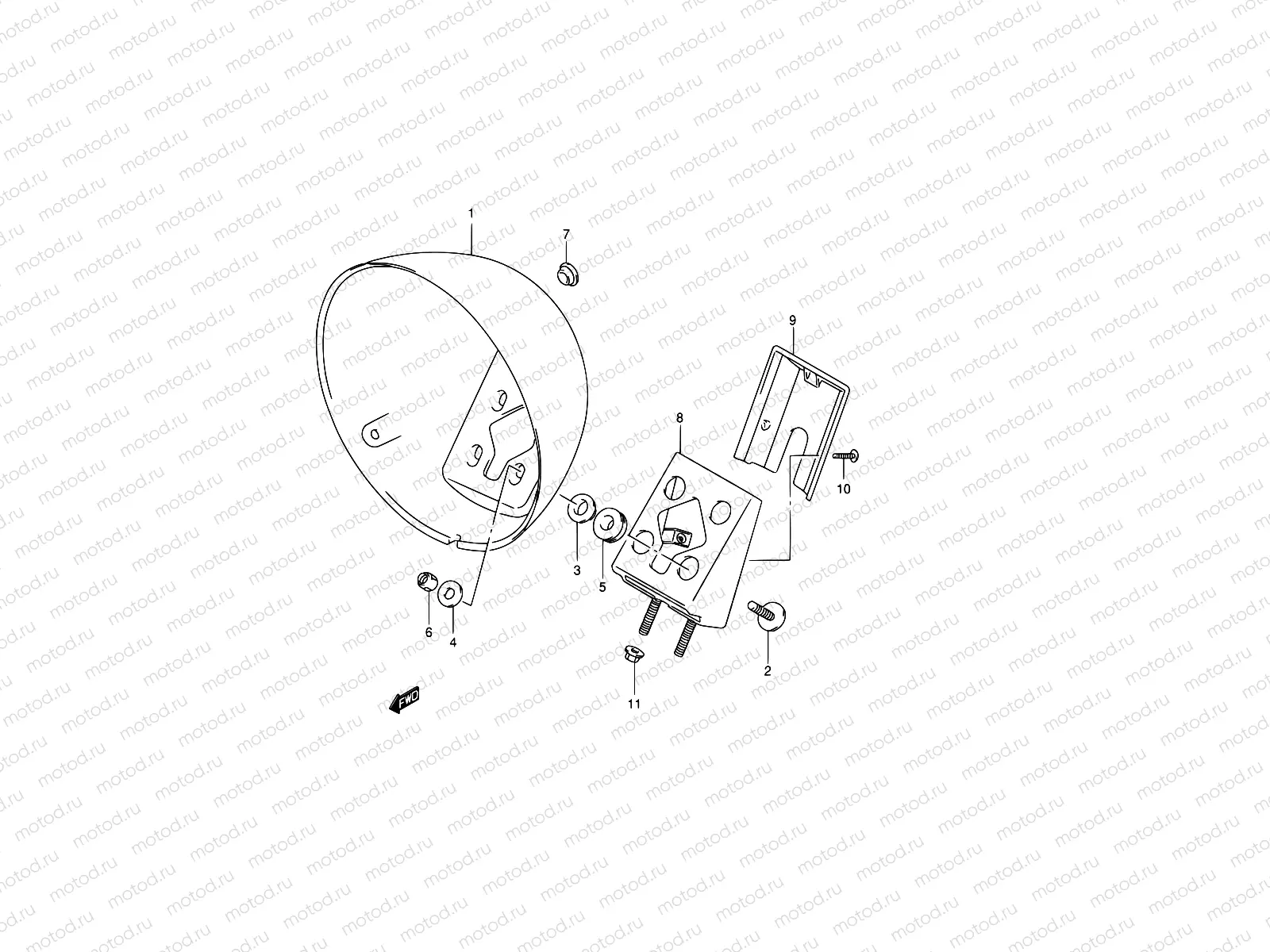 41 - HEADLAMP HOUSING