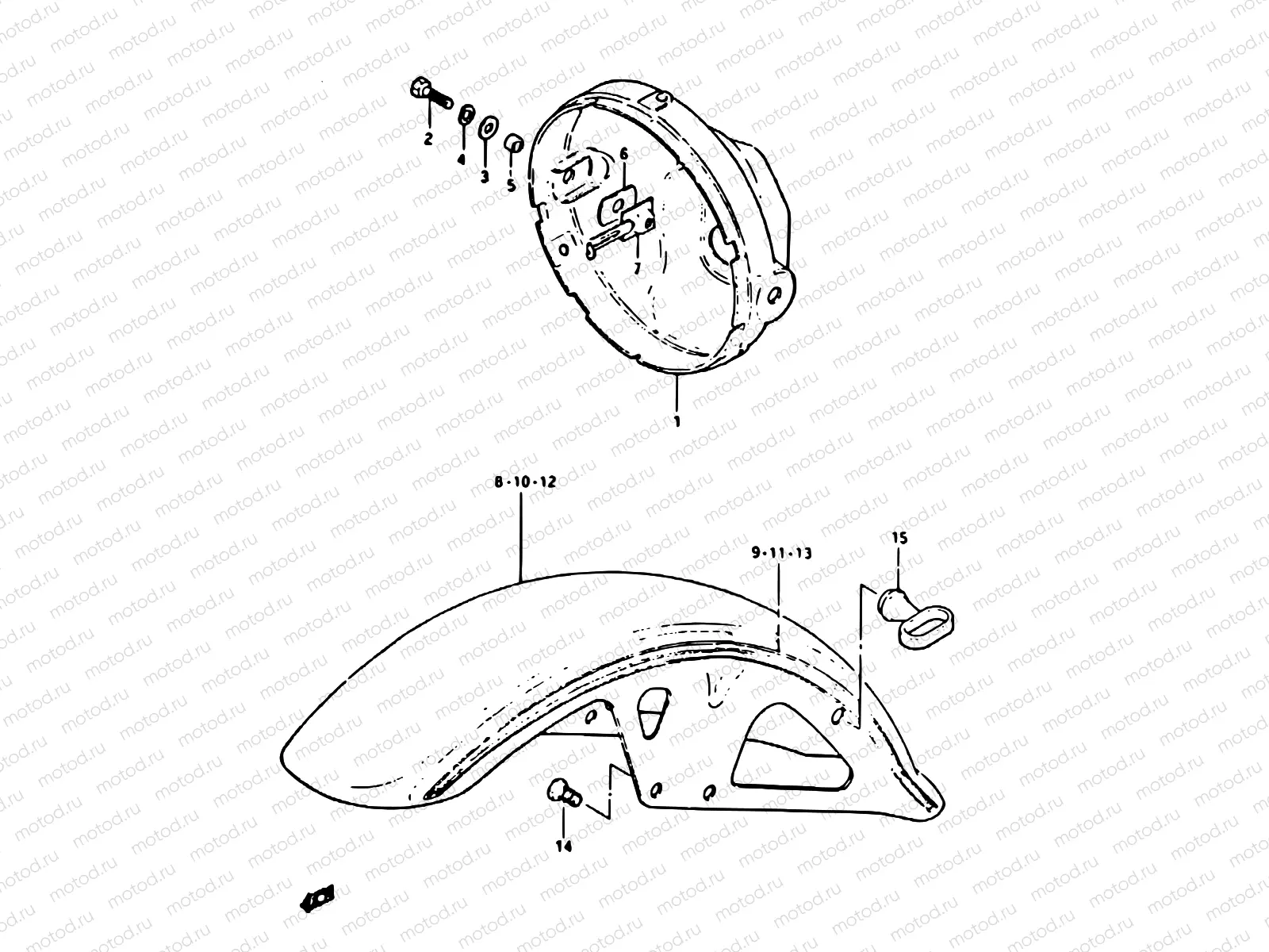 41 - HEADLAMP HOUSING - FRONT FENDER