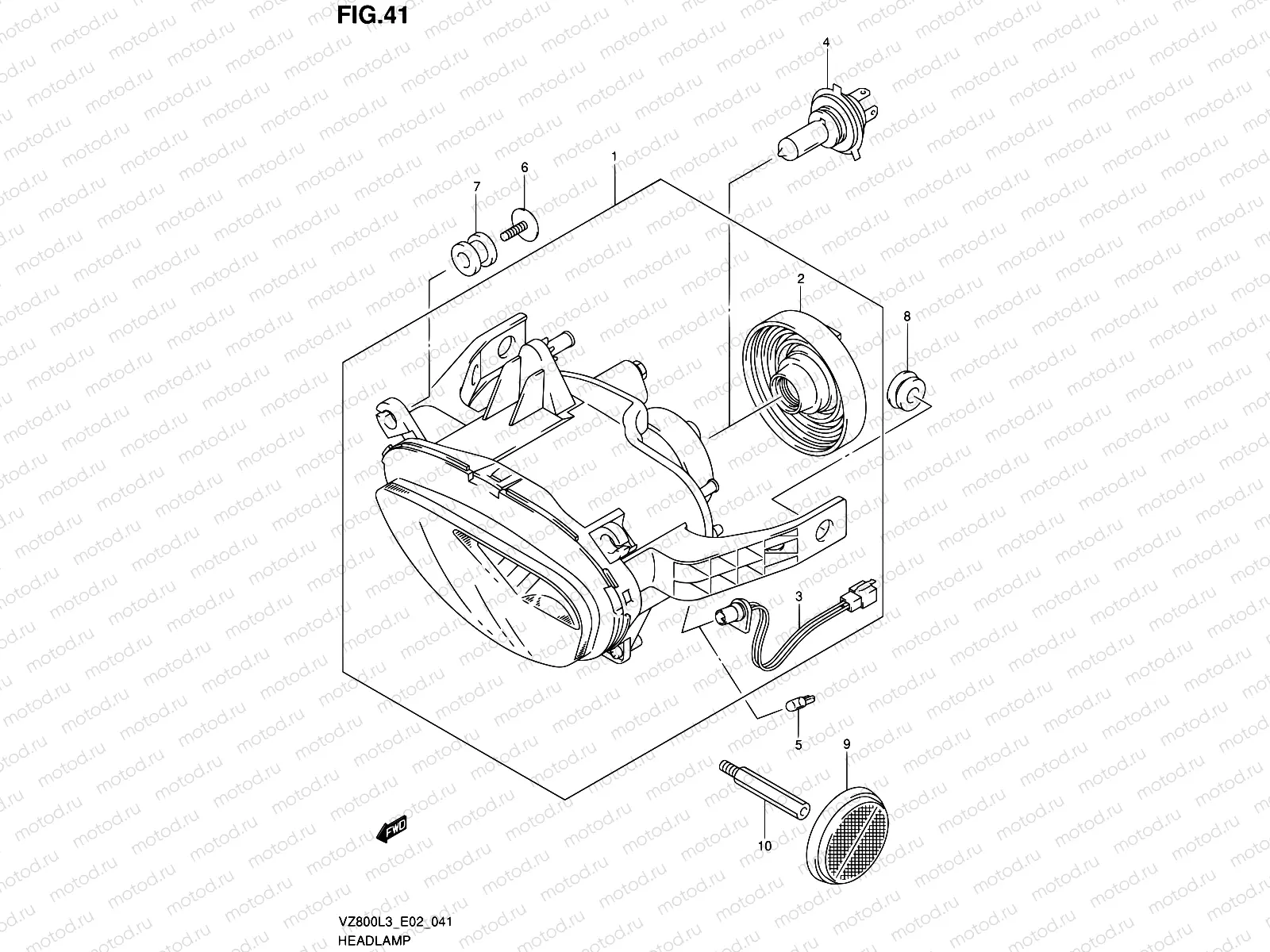 41 - HEADLAMP (VZ800L3 E24)