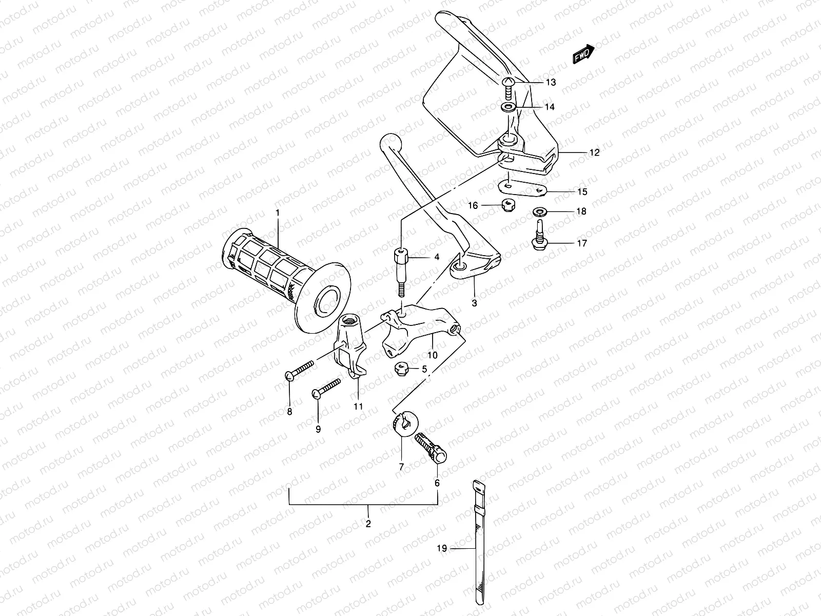 41 - LEFT HANDLE LEVER (MODEL R/S/T)