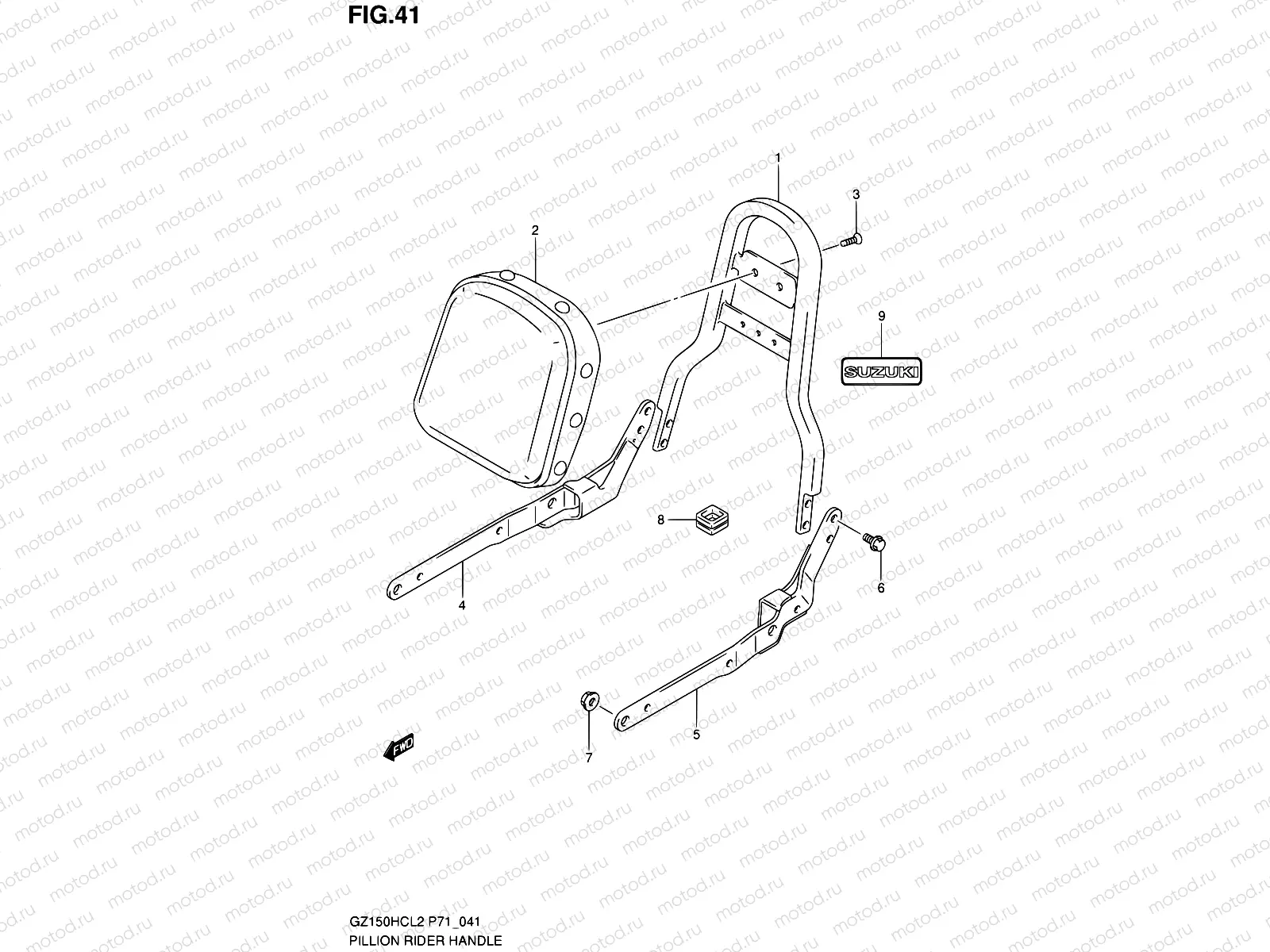 41 - PILLION RIDER HANDLE