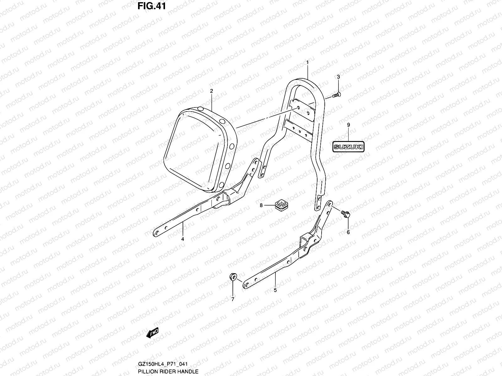 41 - PILLION RIDER HANDLE