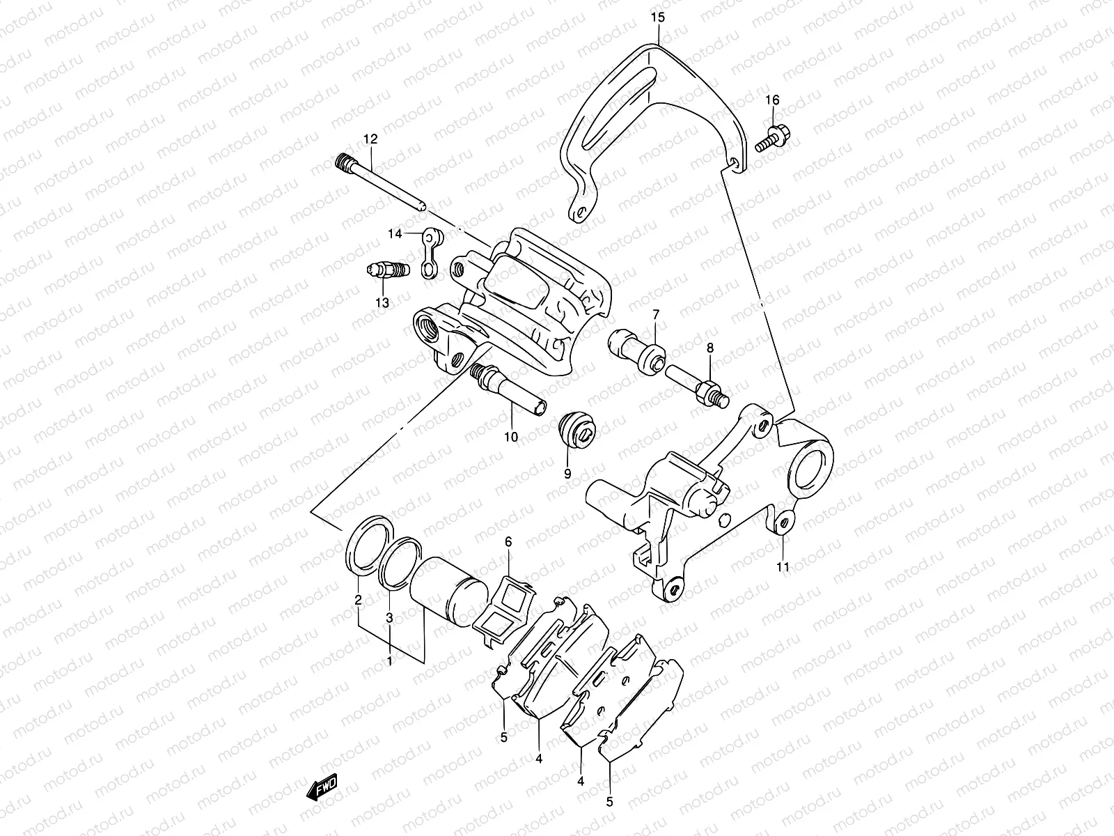41 - REAR CALIPERS (MODEL K)