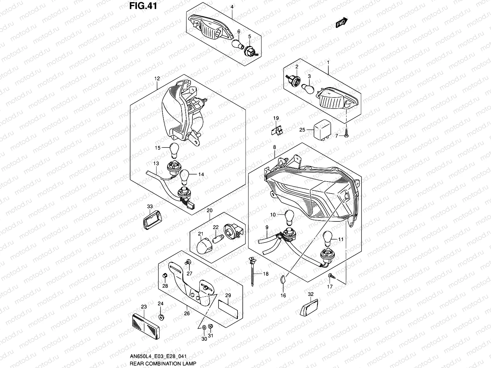41 - REAR COMBINATION LAMP