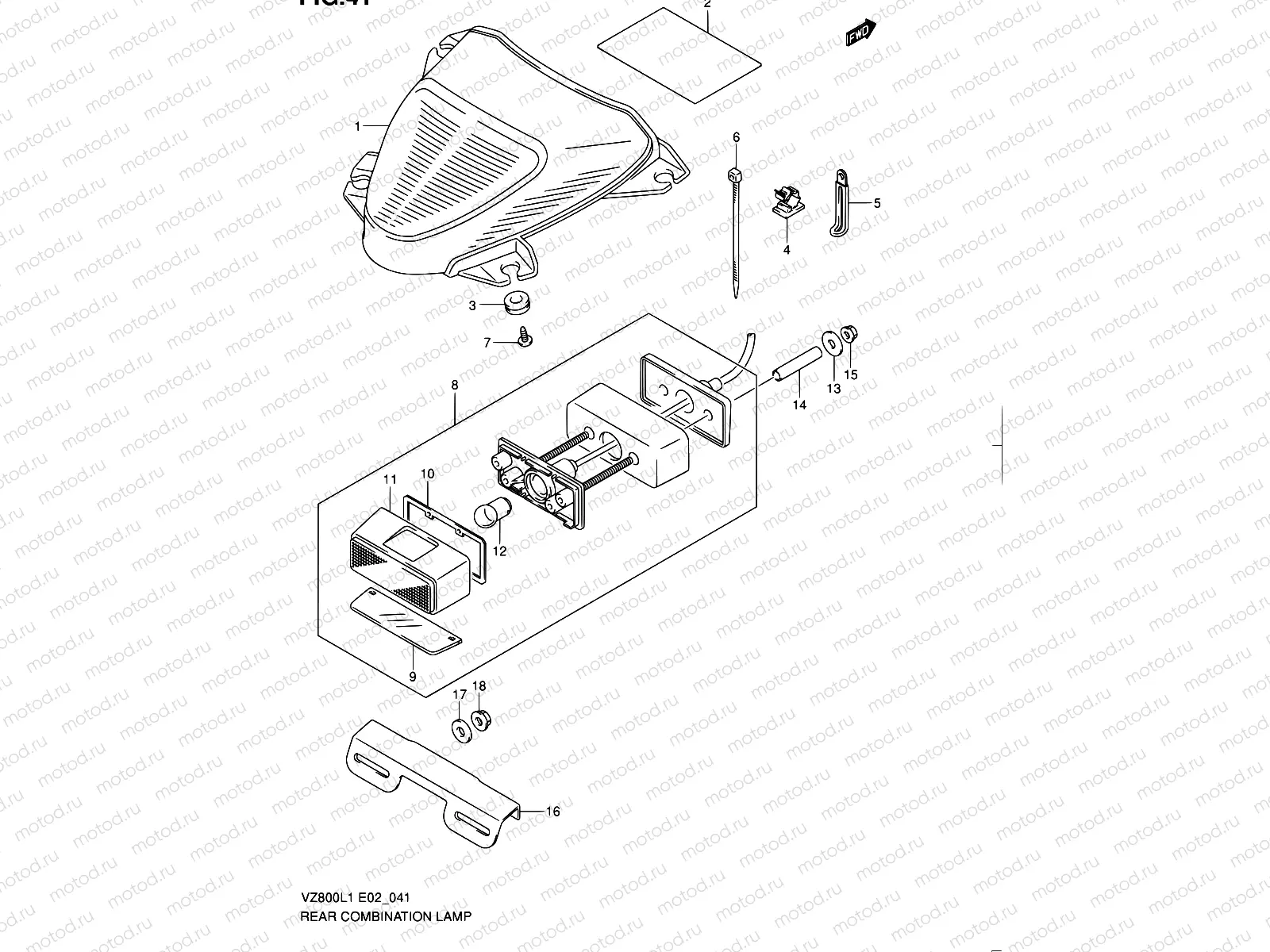 41 - REAR COMBINATION LAMP