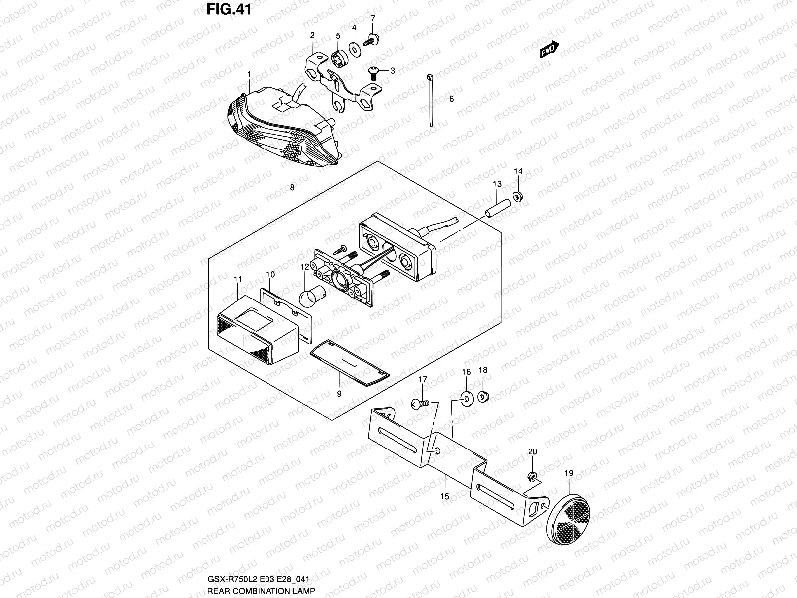 41 - REAR COMBINATION LAMP