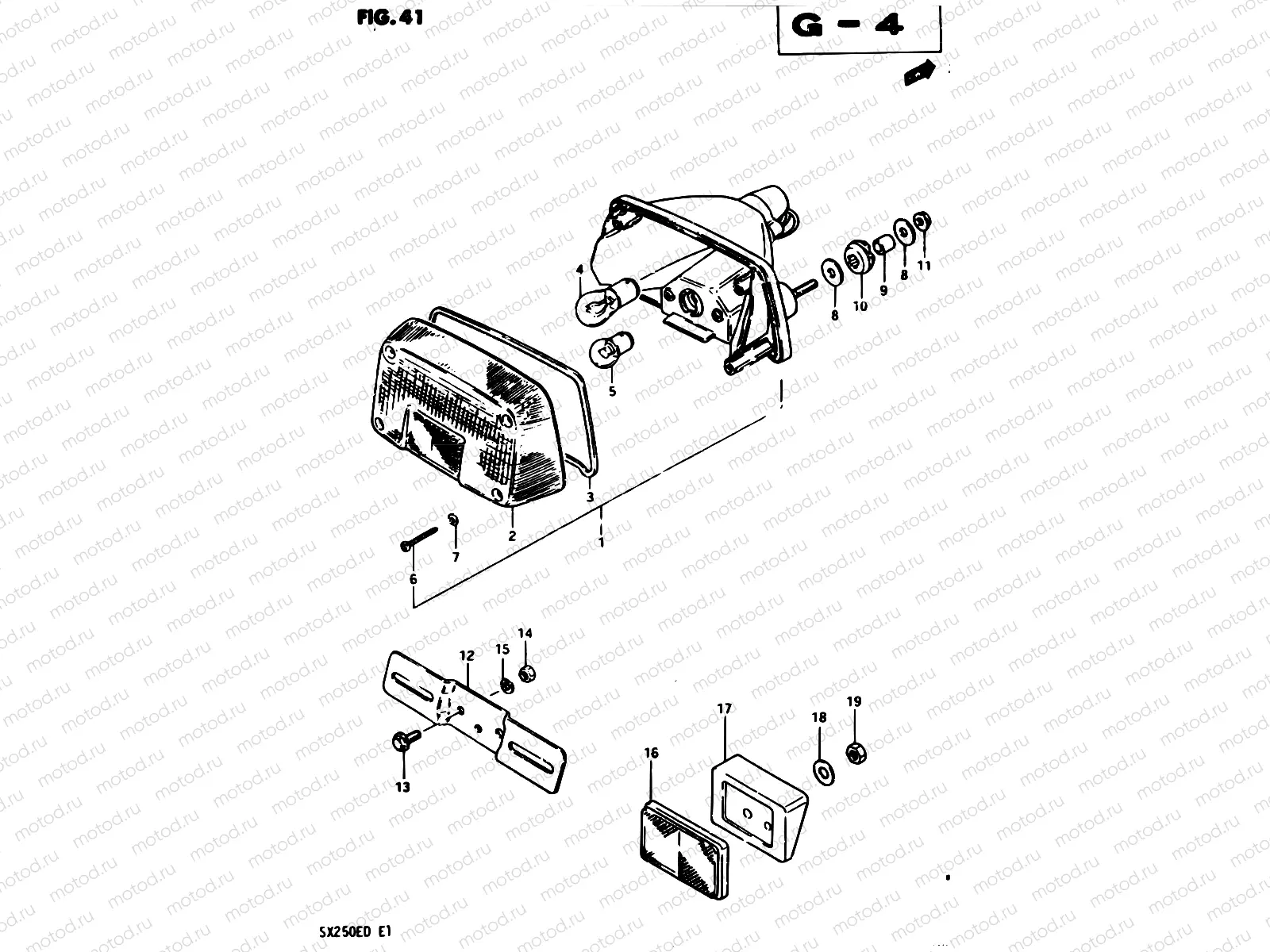41 - REAR COMBINATION LAMP (E17)