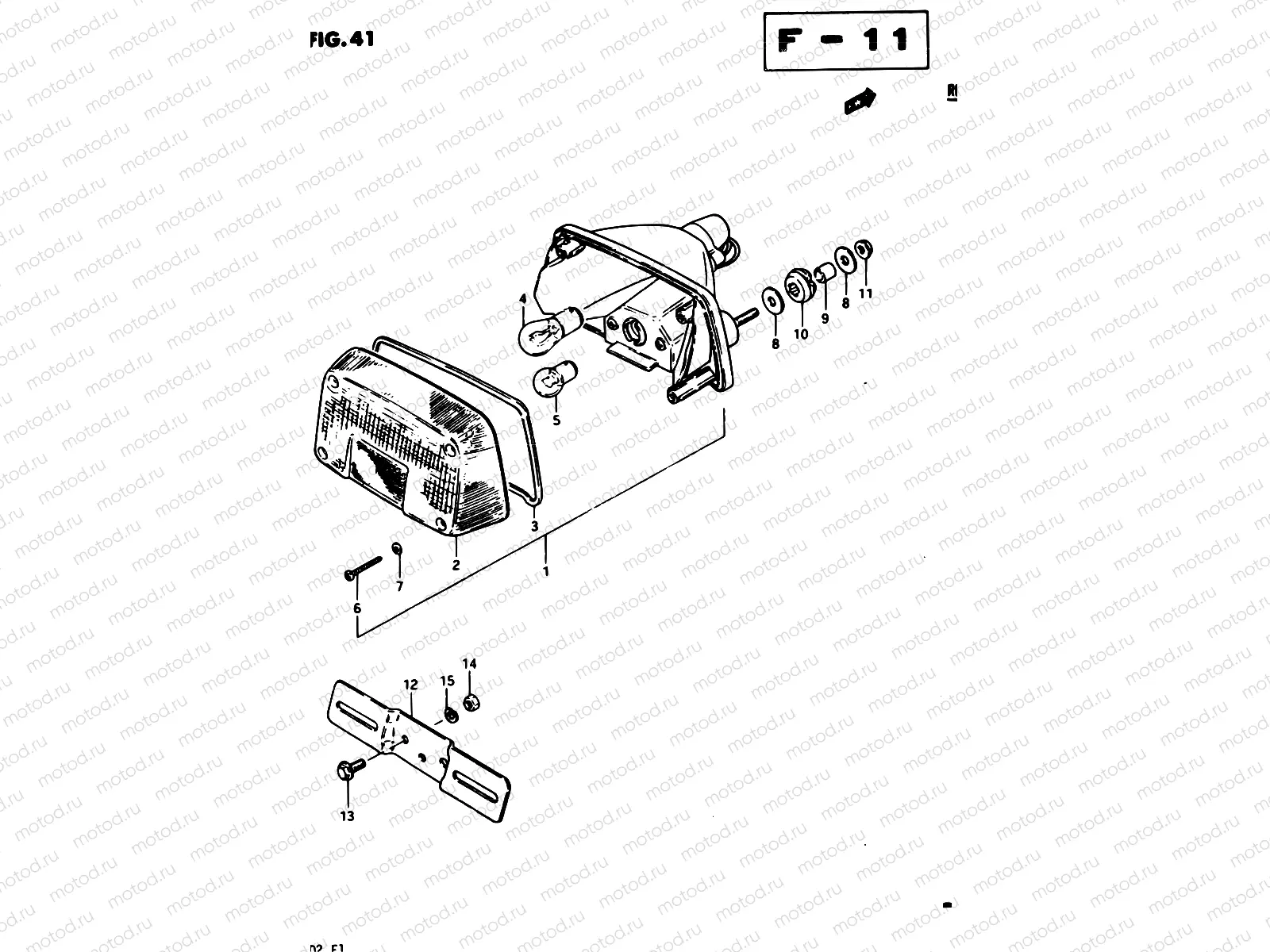 41 - REAR COMBINATION LAMP (E34)