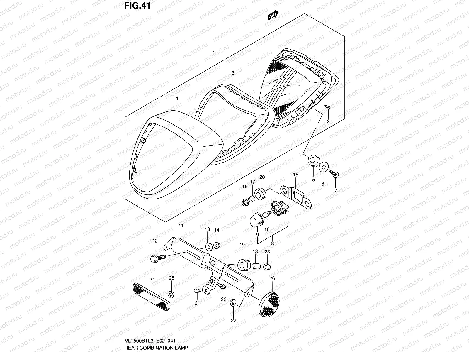 41 - REAR COMBINATION LAMP (VL1500BTL3 E24)
