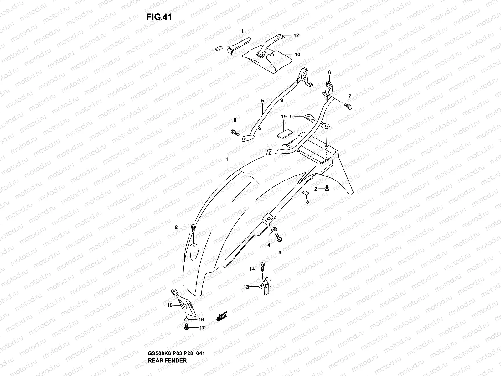 41 - REAR FENDER
