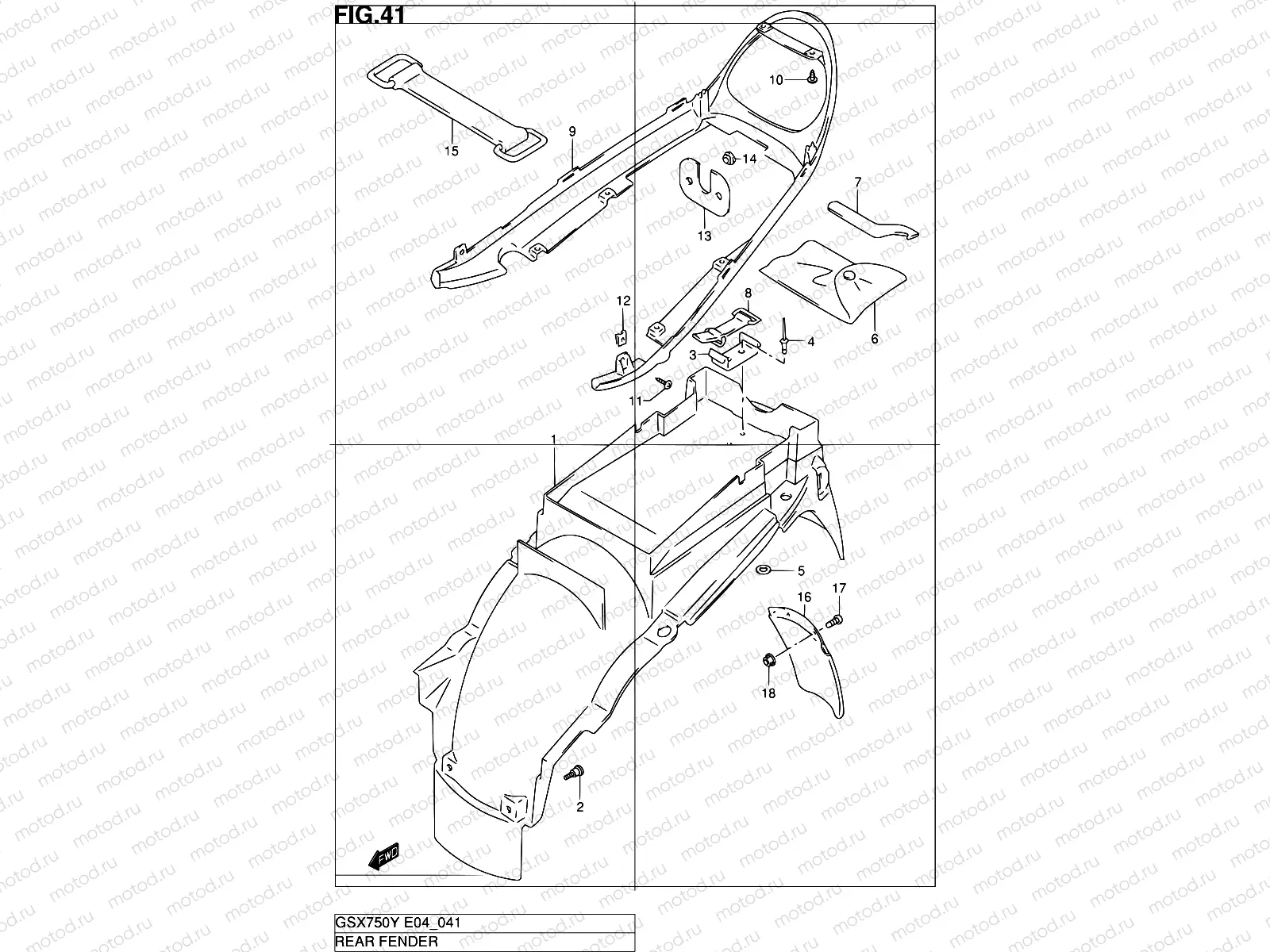 41 - REAR FENDER