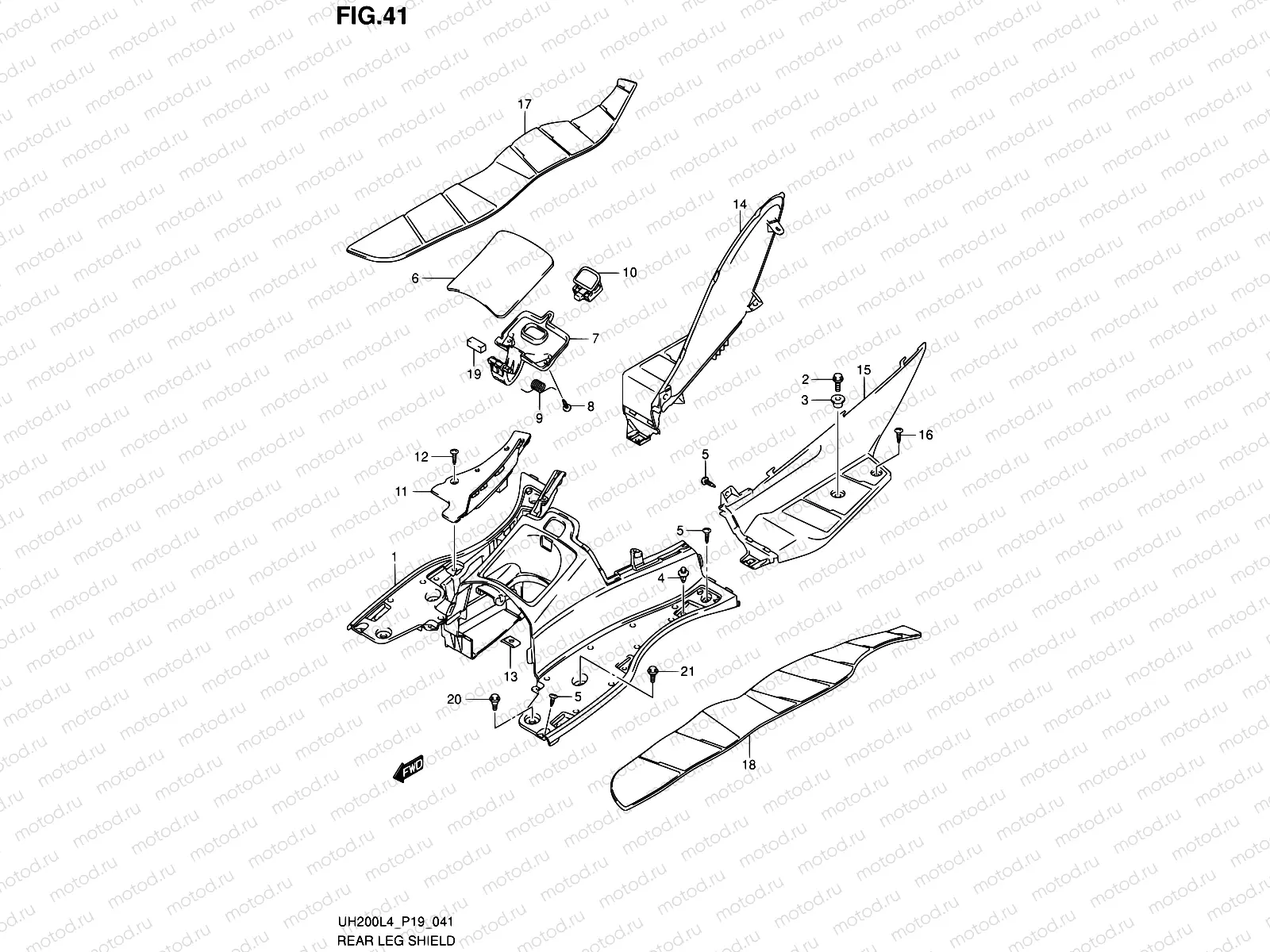 41 - REAR LEG SHIELD