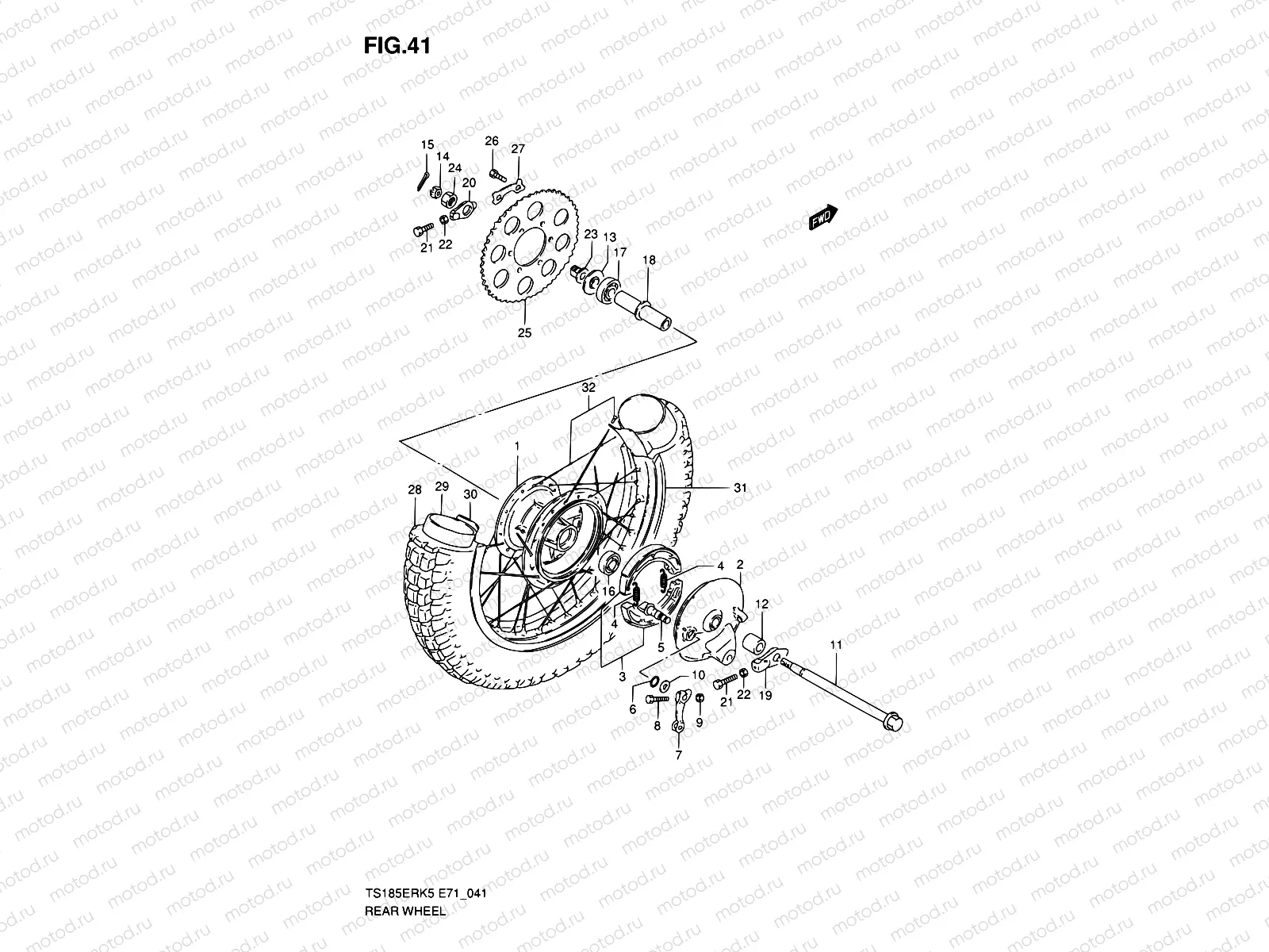 41 - REAR WHEEL