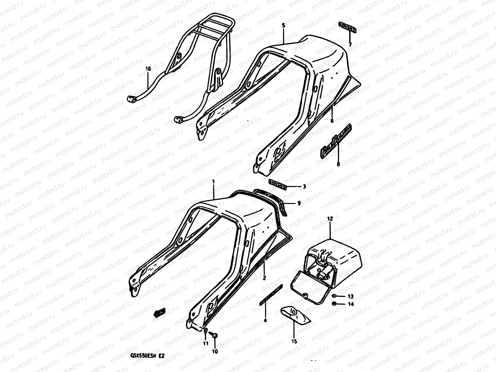 41 - SEAT TAIL COVER (GSX550EF/EUF/EG/EUG)