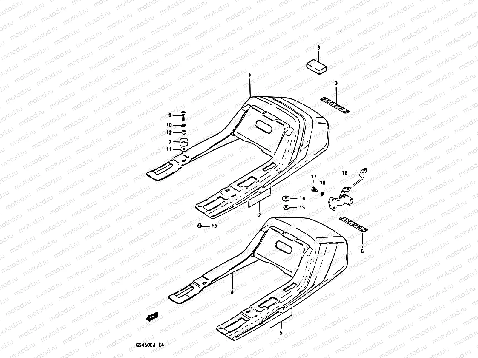 41 - SEAT TAIL COVER (MODEL H/J)