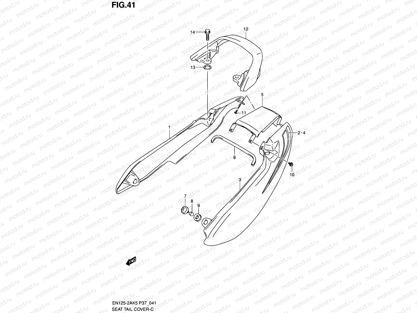 41 - SEAT TAIL COVER (MODEL K5)