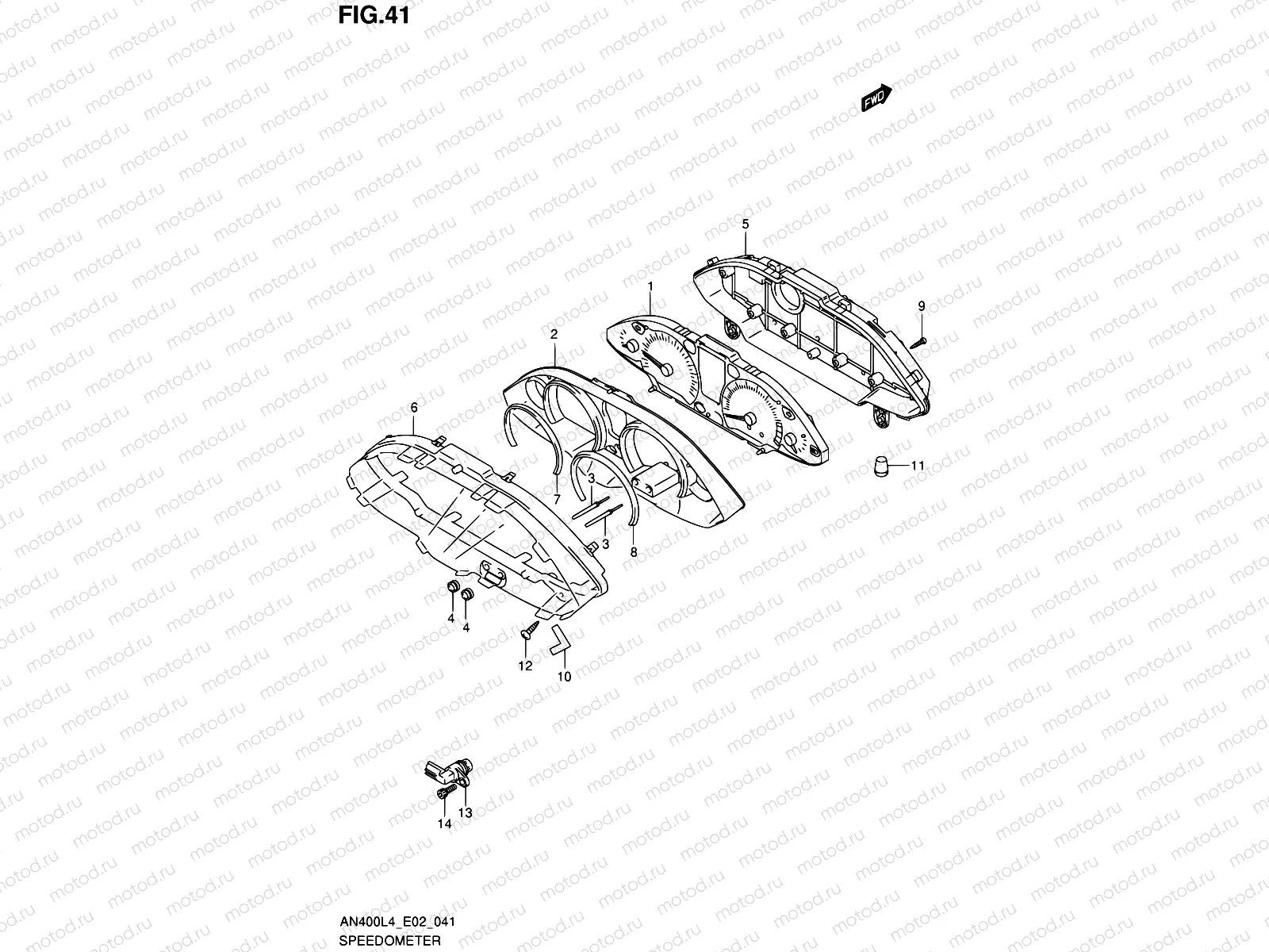 41 - SPEEDOMETER (AN400ZAL4 E02)