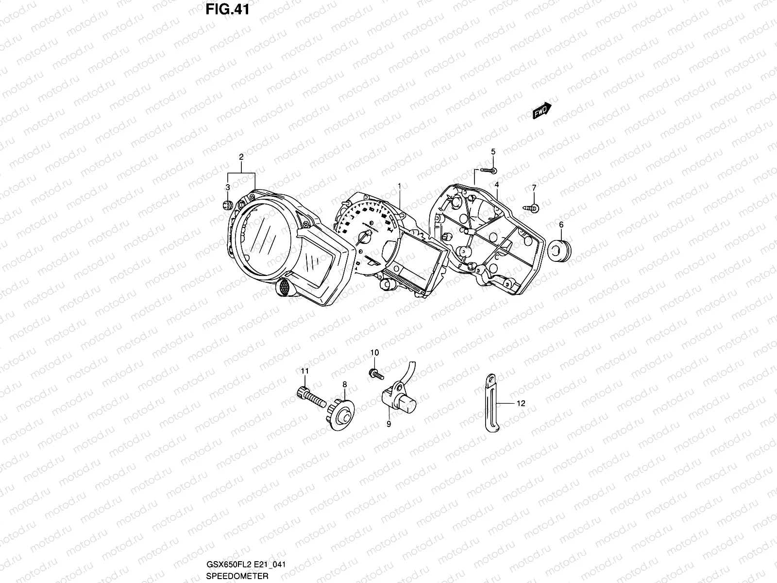 41 - SPEEDOMETER (GSX650FUL2 E24)