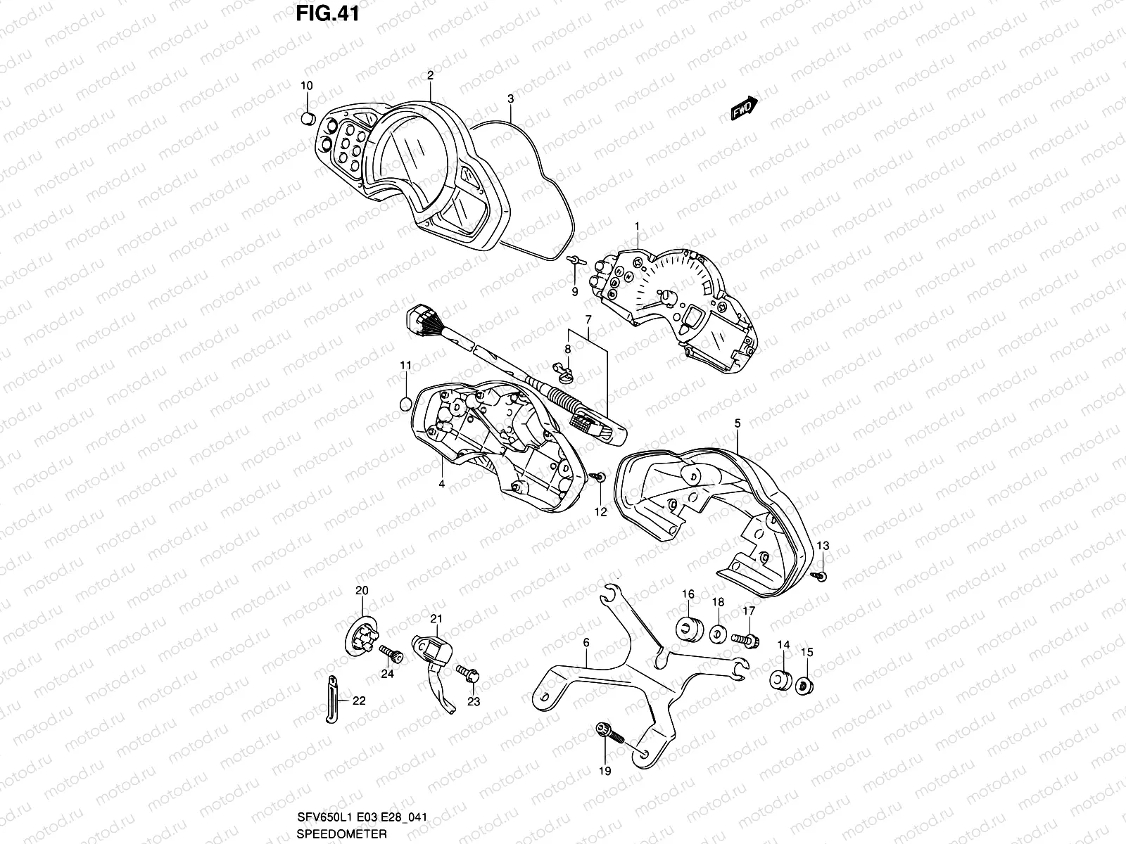 41 - SPEEDOMETER (SFV650L1 E33)