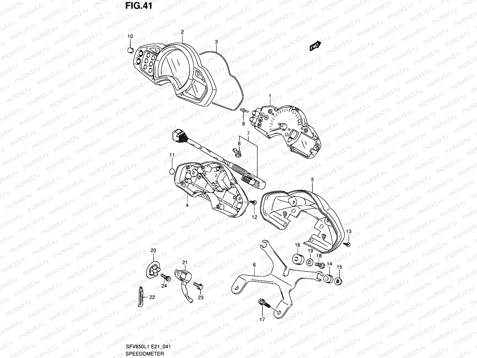 41 - SPEEDOMETER (SFV650UL1 E24)