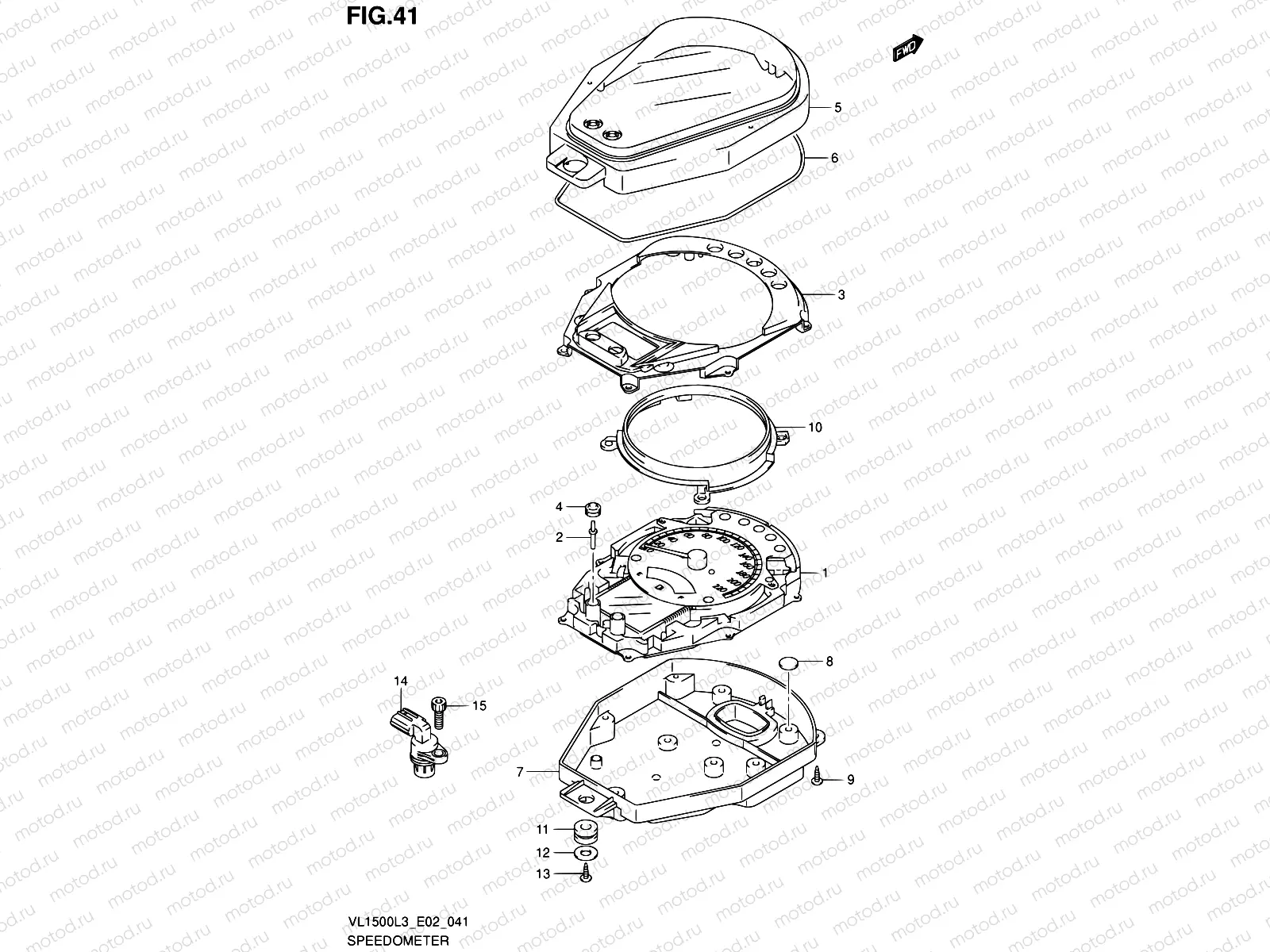 41 - SPEEDOMETER (VL1500L3 E19)