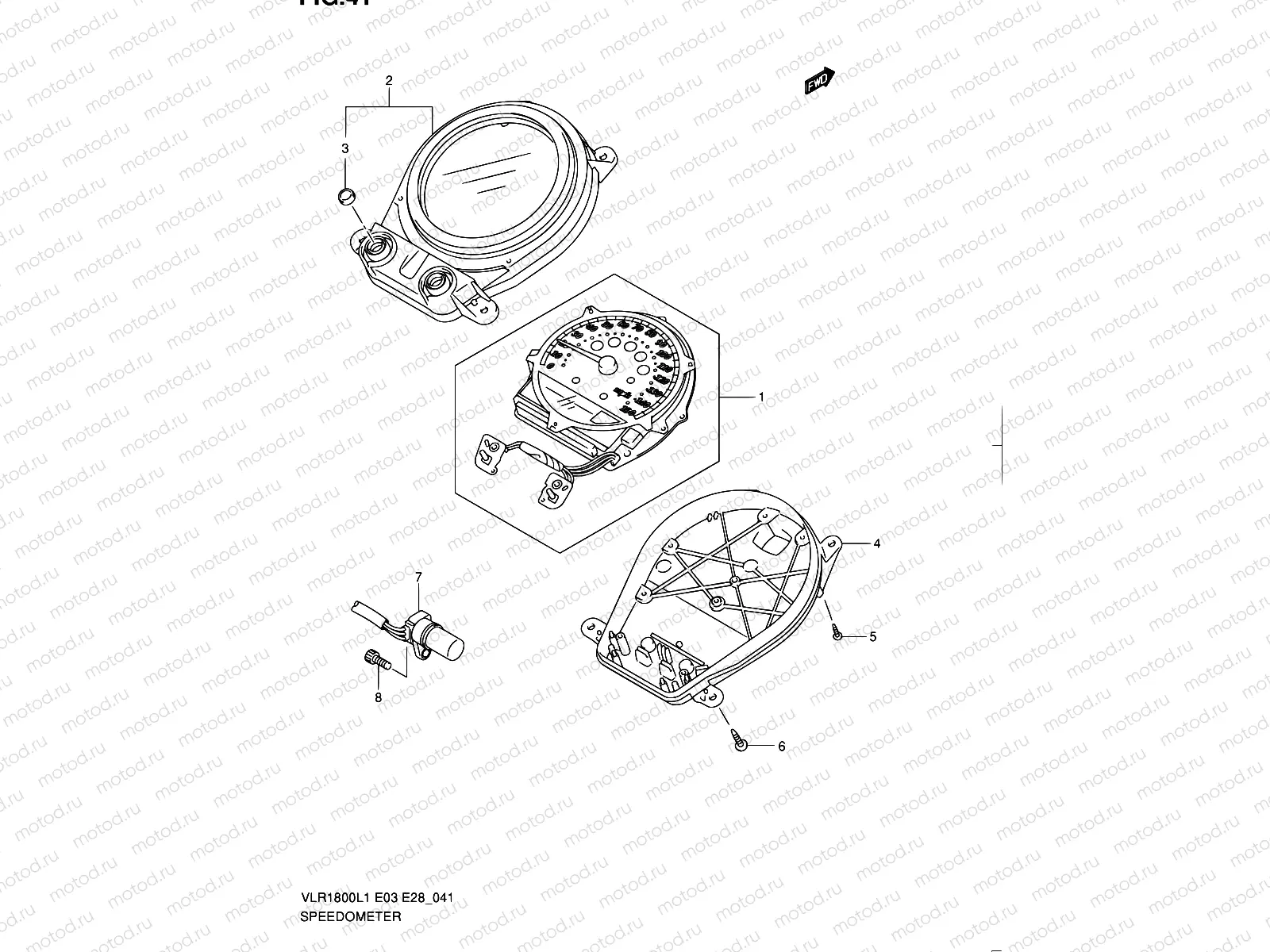 41 - SPEEDOMETER (VLR1800L1 E03)